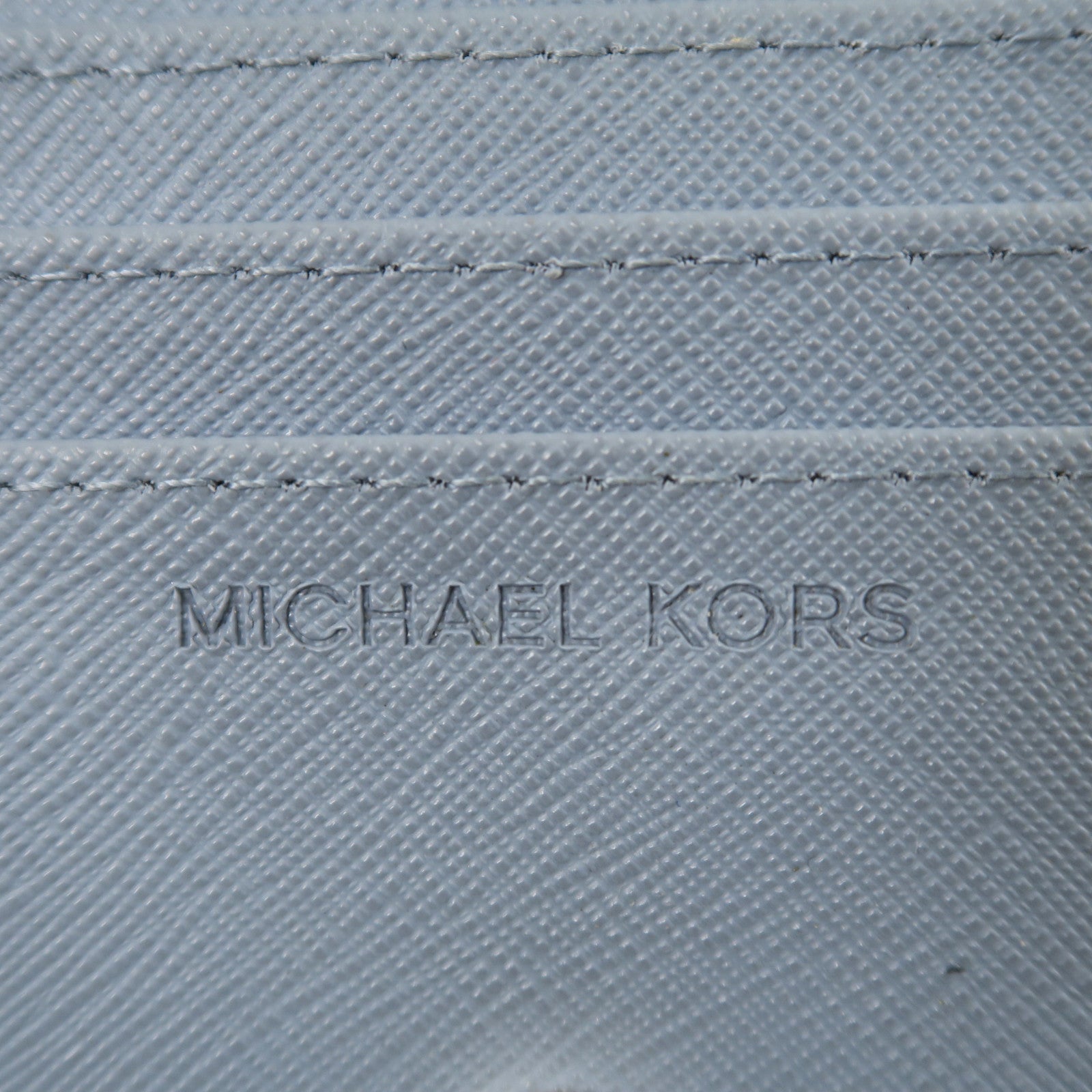 Michael Kors 【激減優惠】牛皮皮革Wallet金扣錢包藍色