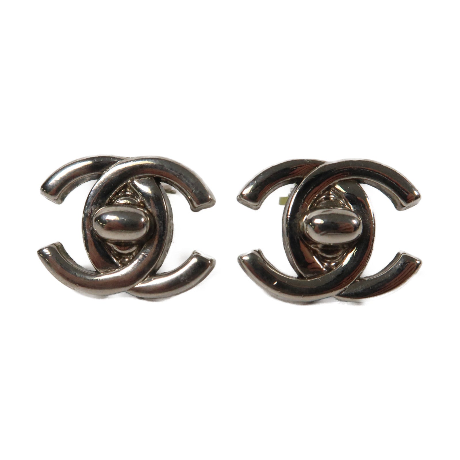 CHANEL 金屬Earrings耳環銀色