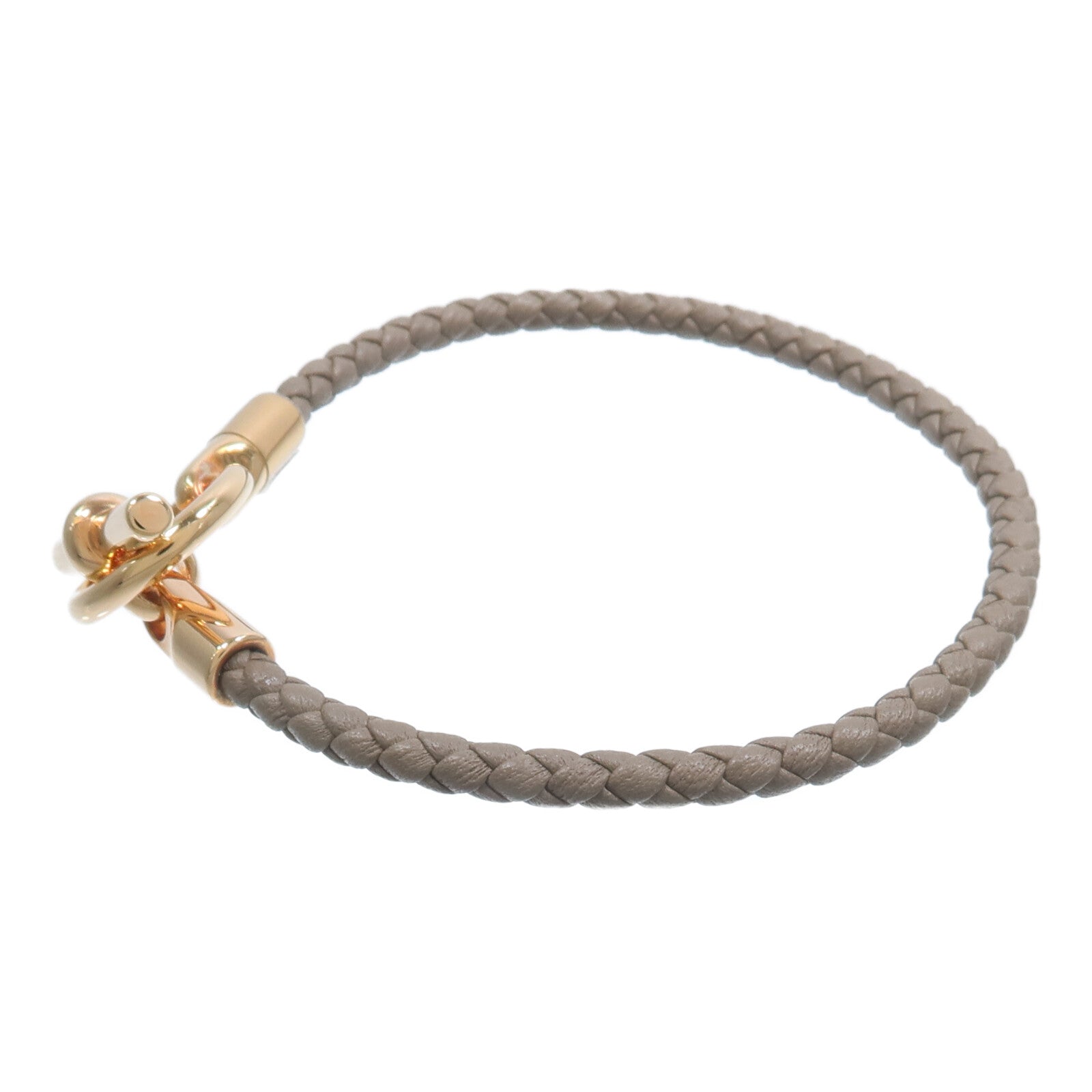 HERMES Swift皮革Glenan Bracelet手鏈Etoupe