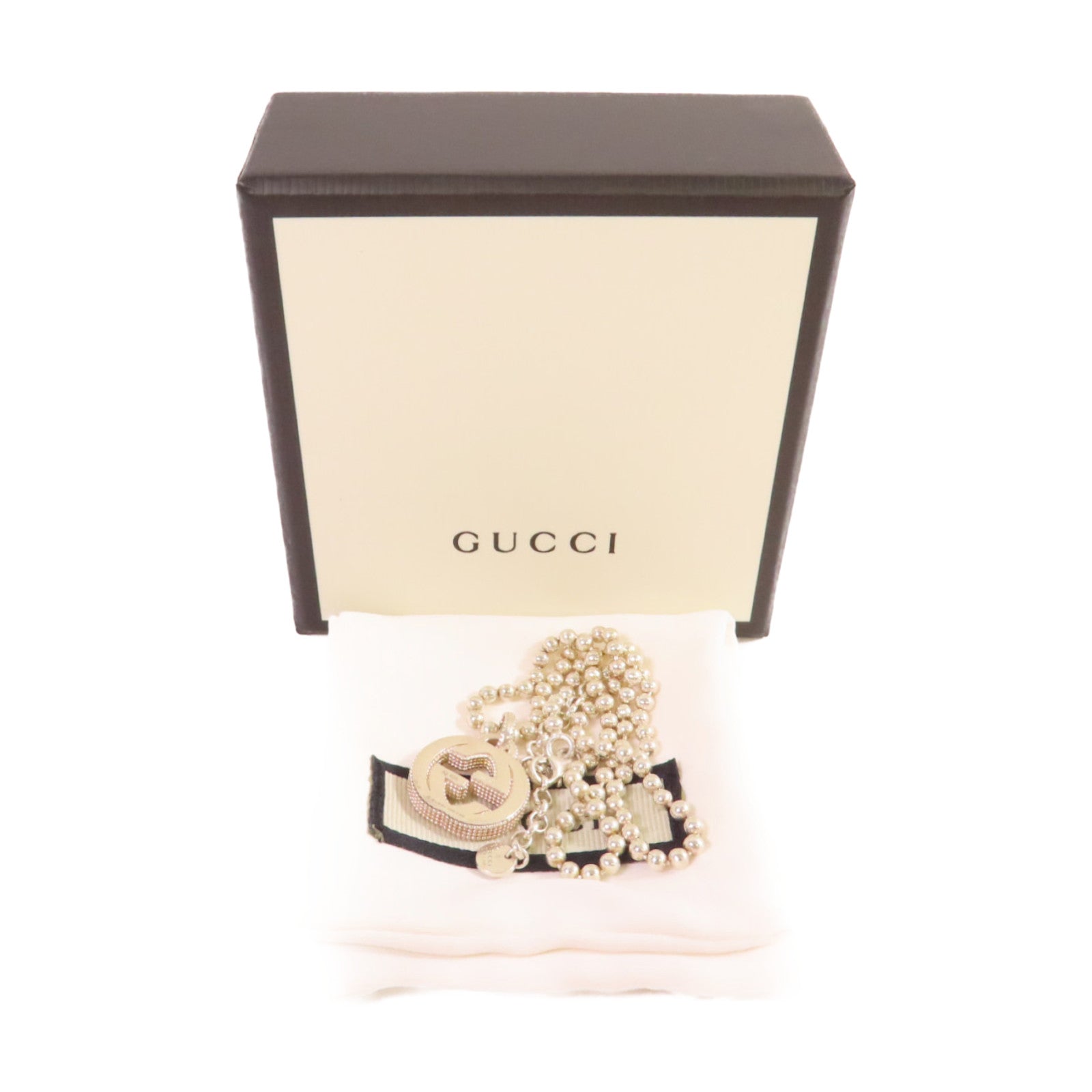 GUCCI 925純銀GG Silver Necklace項鏈銀色