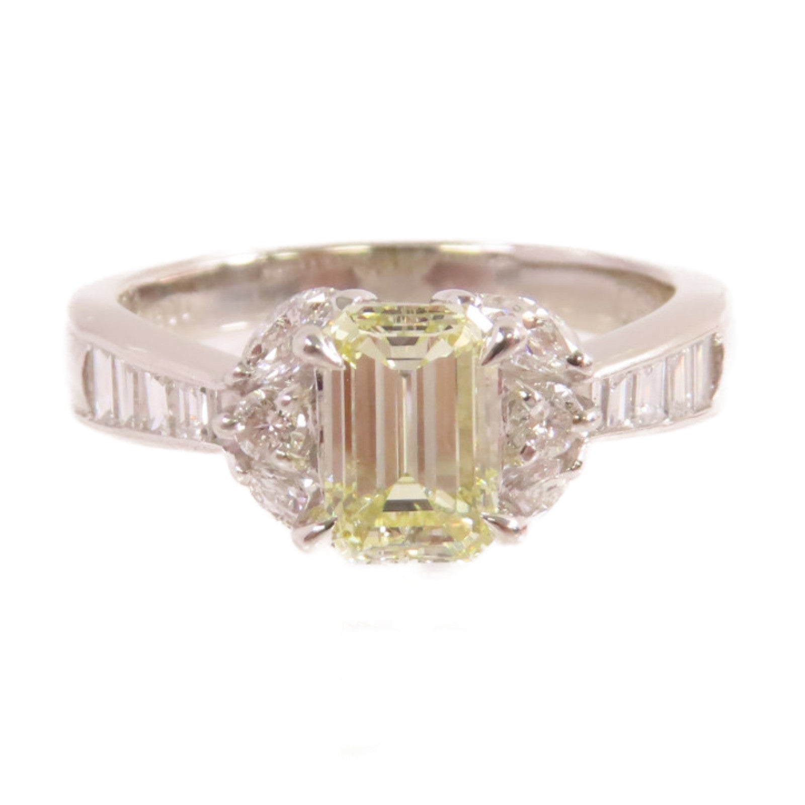 JEWELRY PT900鉑金/1.033ct鑚石/0.5ct鑚石Diamond Ring戒指US#6