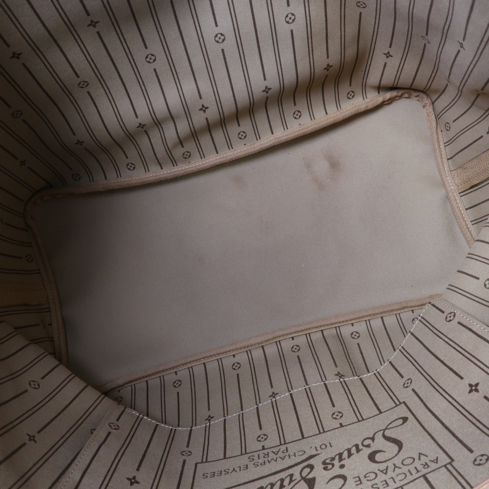 LOUIS VUITTON Monogram Neverfull GM金扣手挽袋啡色