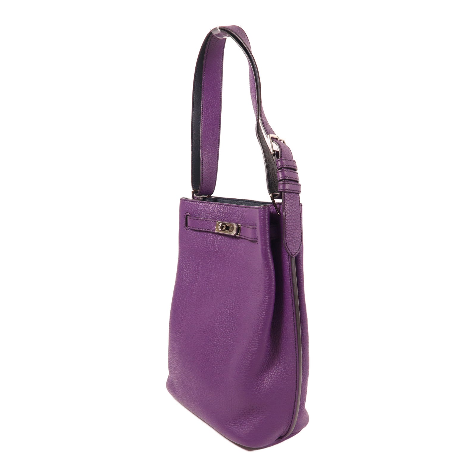 HERMES Togo皮革So Kelly 22銀扣肩背袋