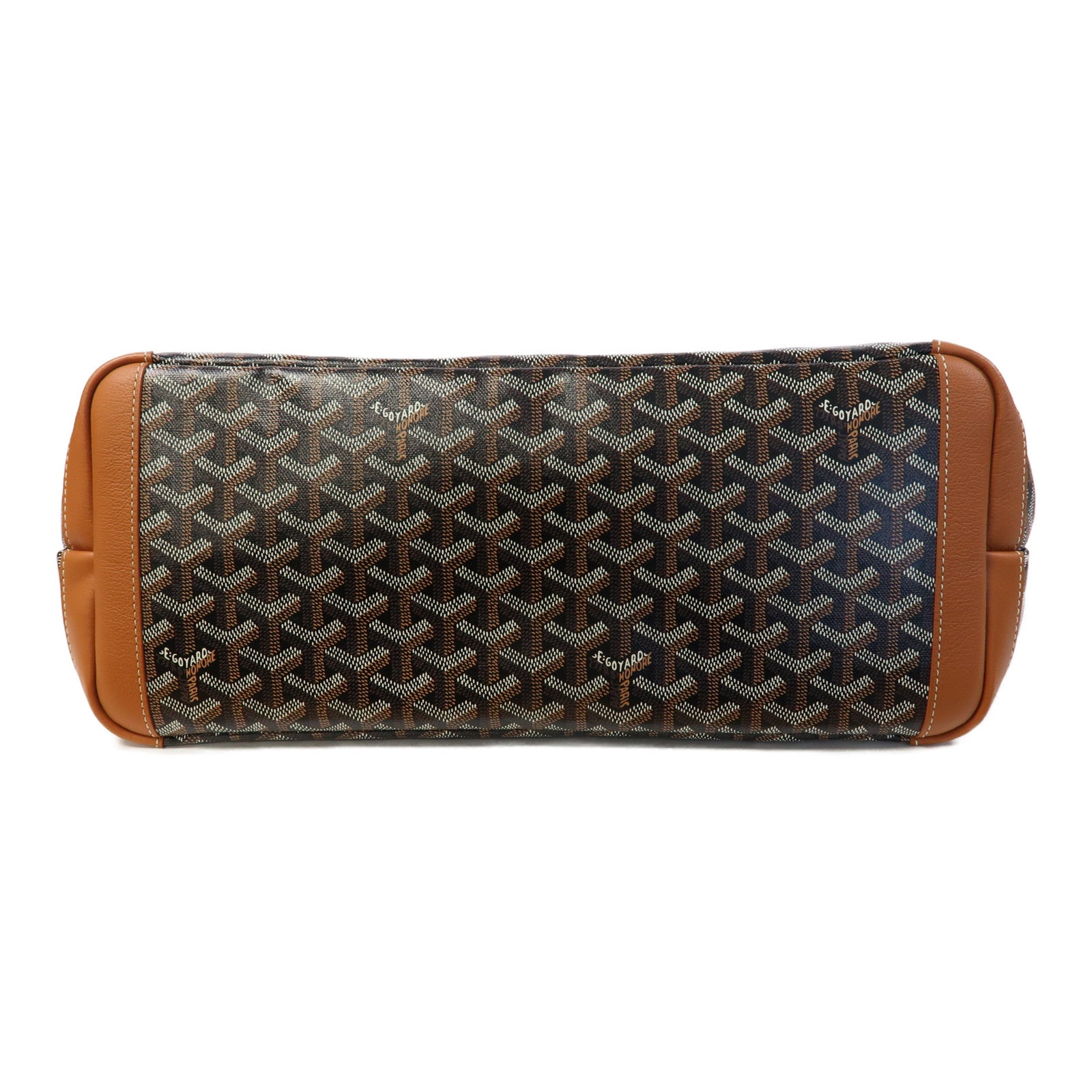 GOYARD 塗層帆布Tote Bag銀扣手挽袋黑色/啡色