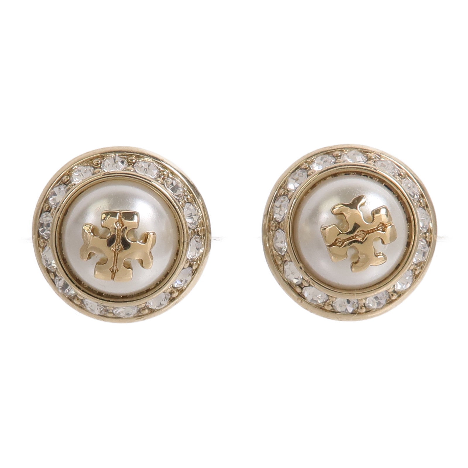 Tory Burch 金屬/玻璃珍珠Natalie Stud Earrings耳環