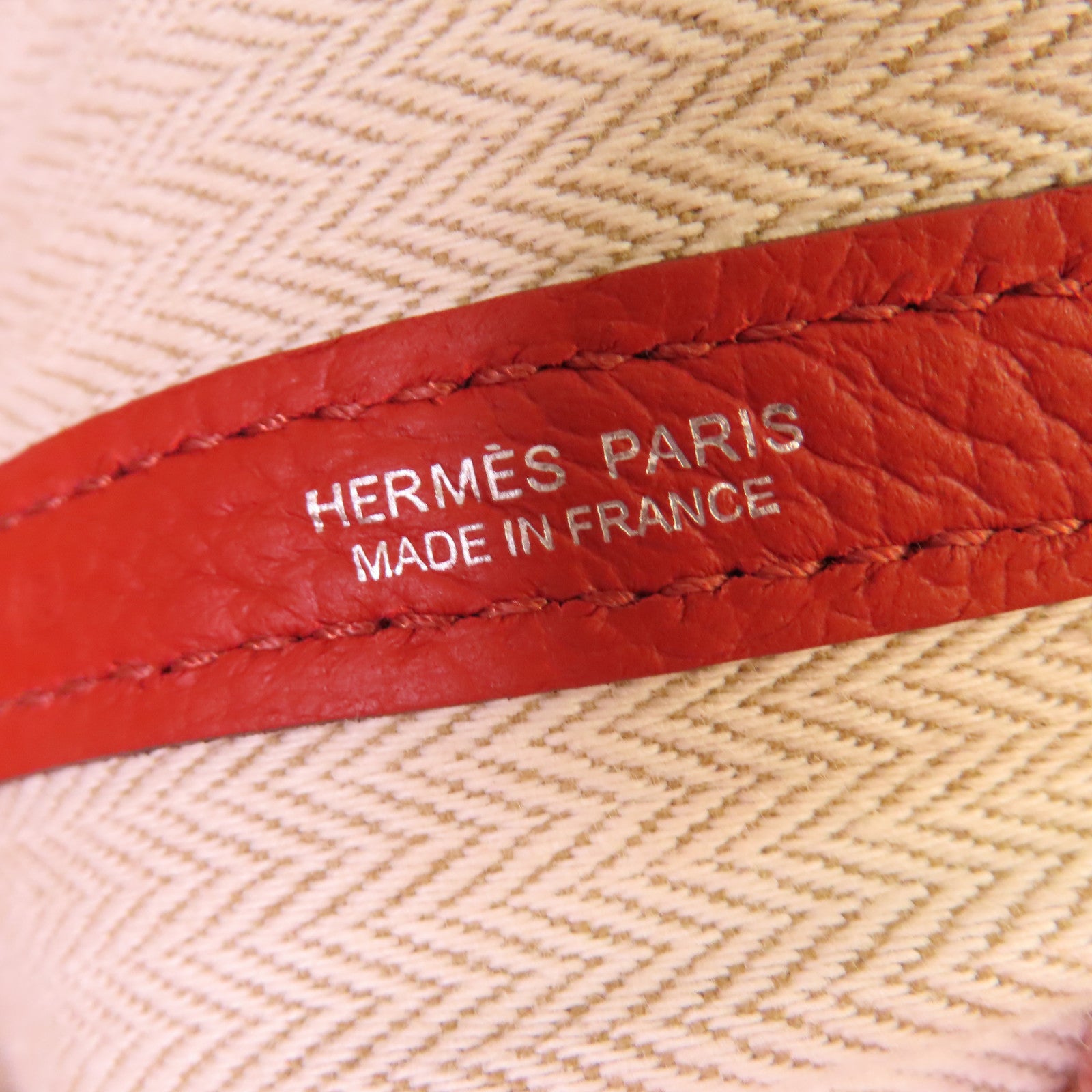 HERMES Negonda皮革Garden Party PM Tote Bag銀扣手挽袋Terre Battue紅土色