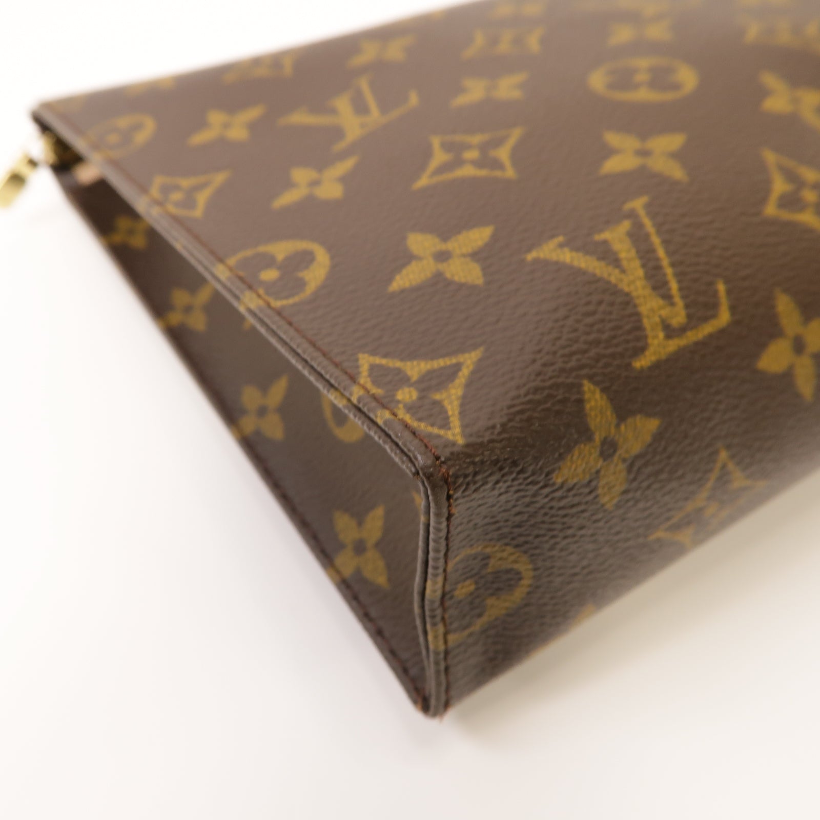 LOUIS VUITTON 【激減優惠】Monogram Clutch Bag金扣手拿包啡色