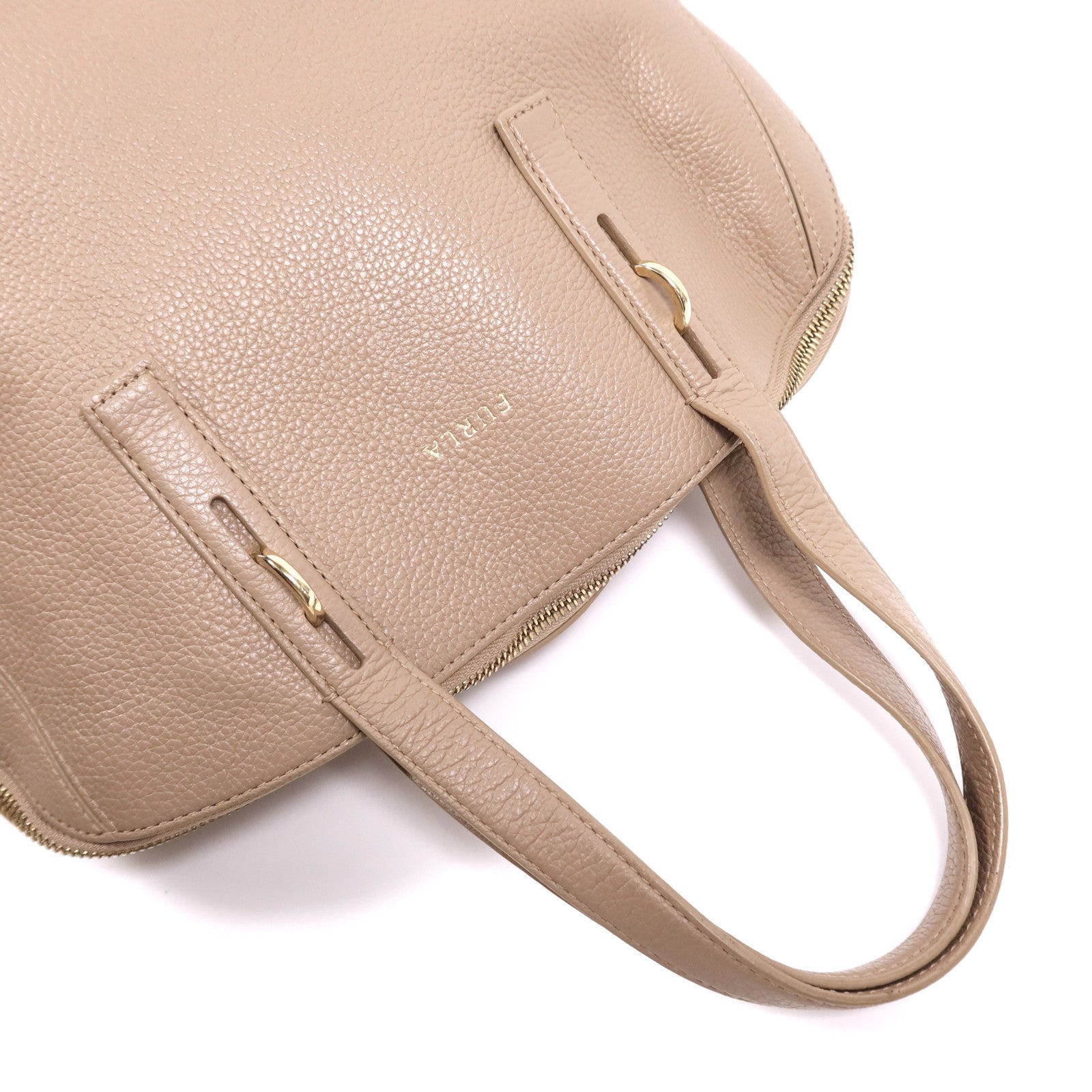 Furla 牛皮皮革Hand Bag金扣肩背袋