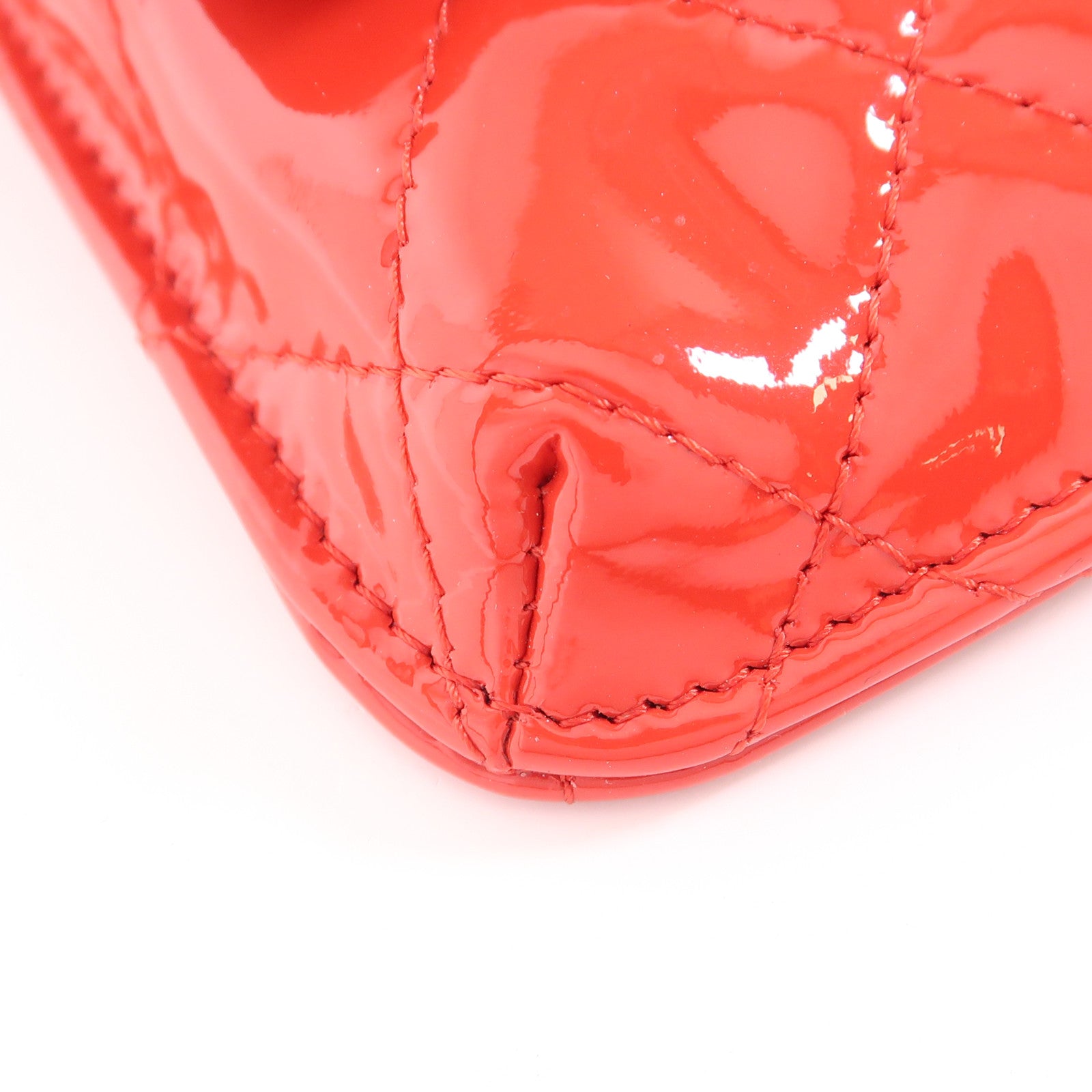 CHANEL CC SHW Waist Bag Patent Leather Black/Red