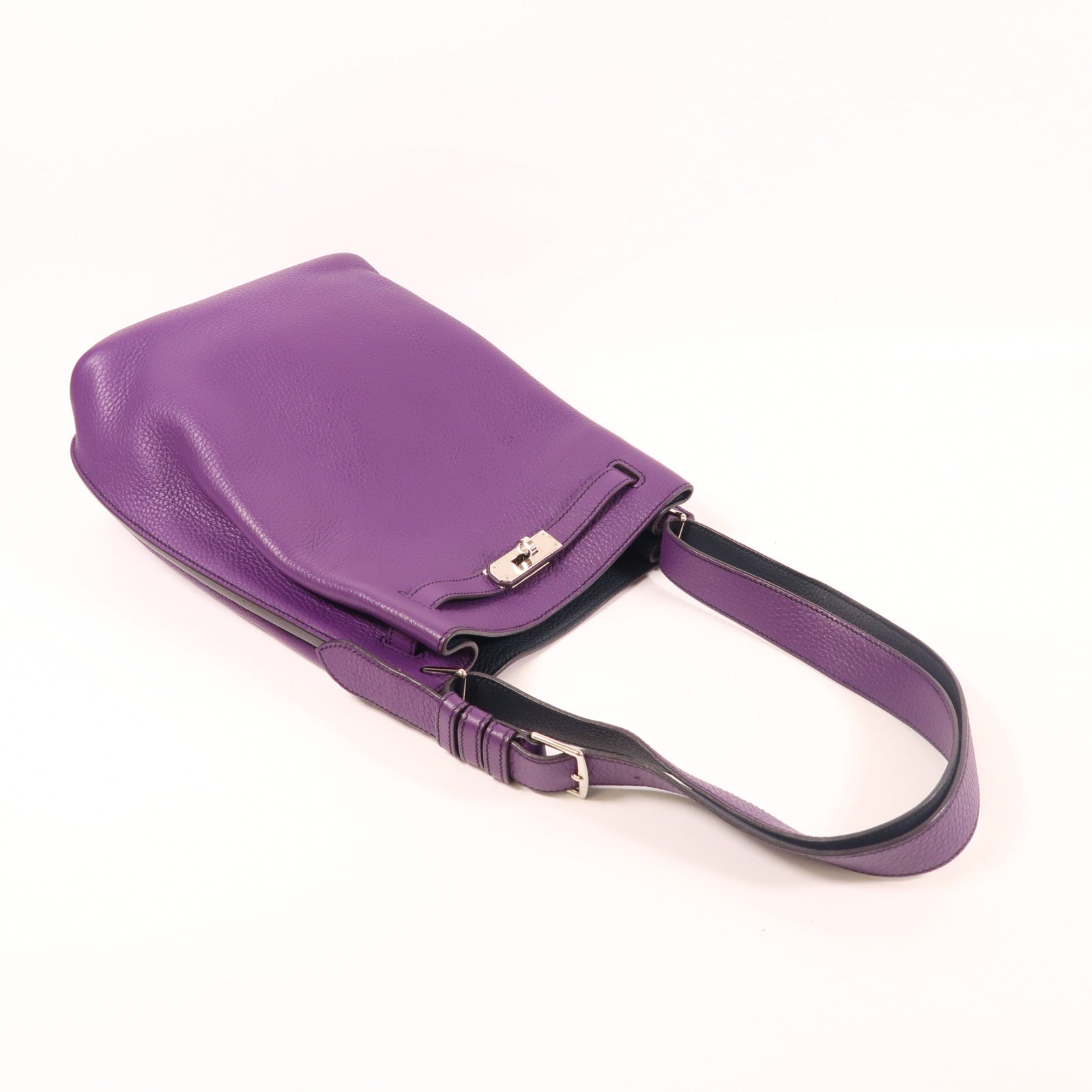 HERMES Togo皮革So Kelly 22銀扣肩背袋