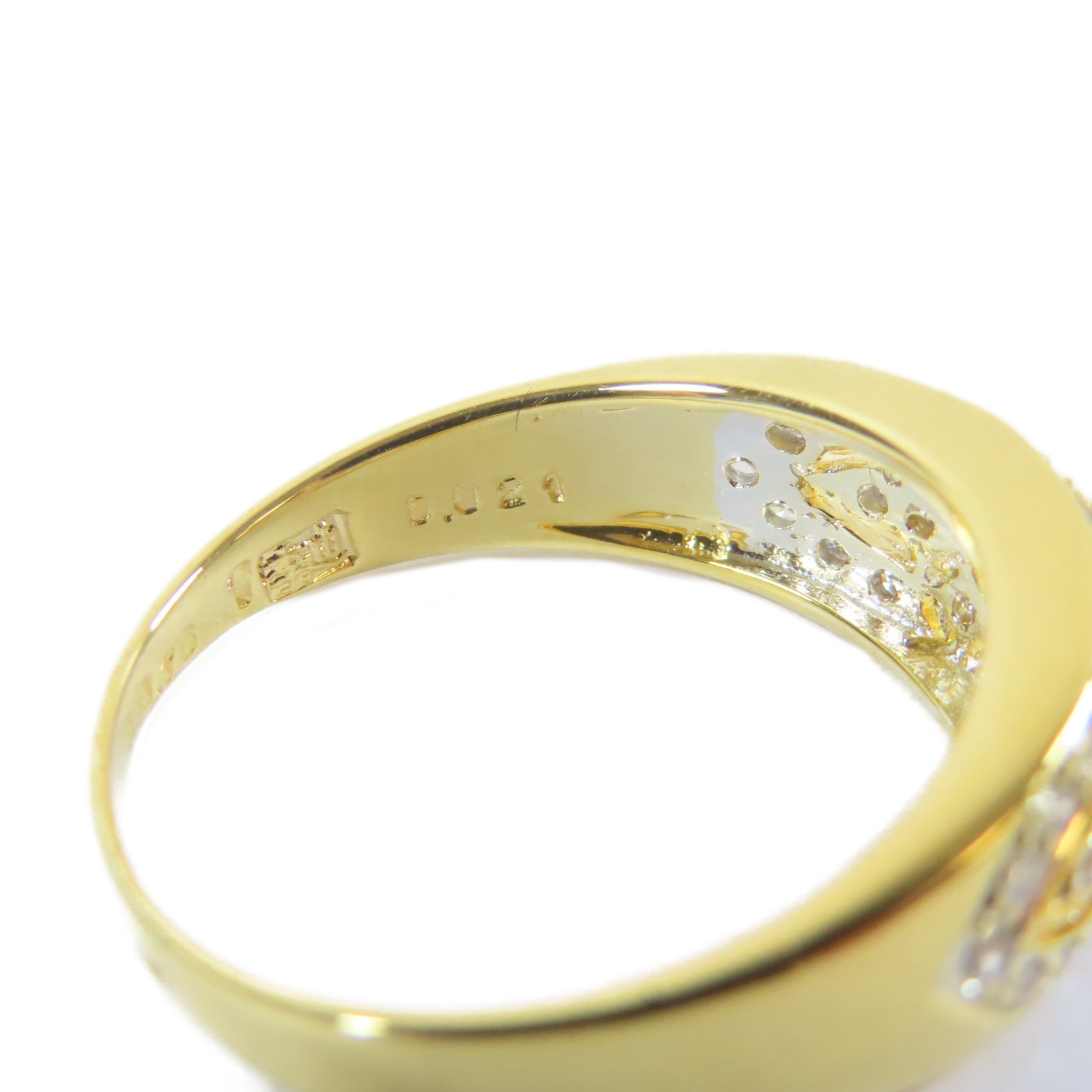 JEWELRY **【激減優惠】18K黃金Diamond Ring0.21ct鑽石/0.78ct紅寶石戒指US#6.25