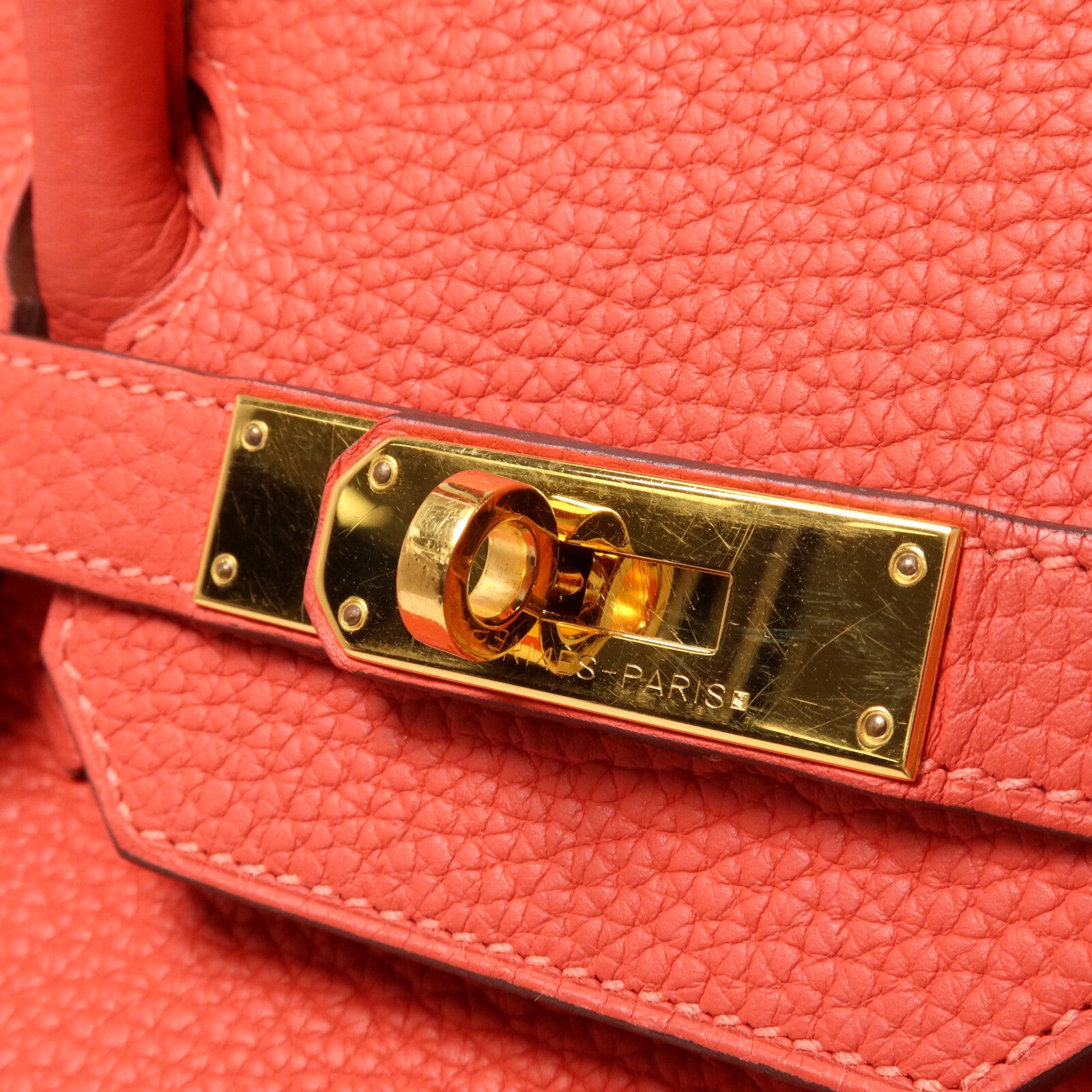 HERMES Togo皮革Birkin 35手挽袋Rouge Pivoine