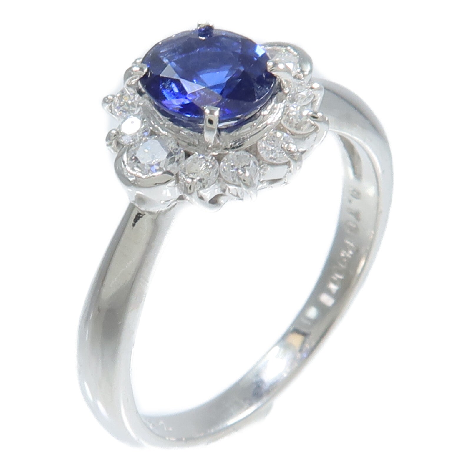 JEWELRY PT900鉑金Sapphire Diamond Ring藍寶石/鑽石戒指