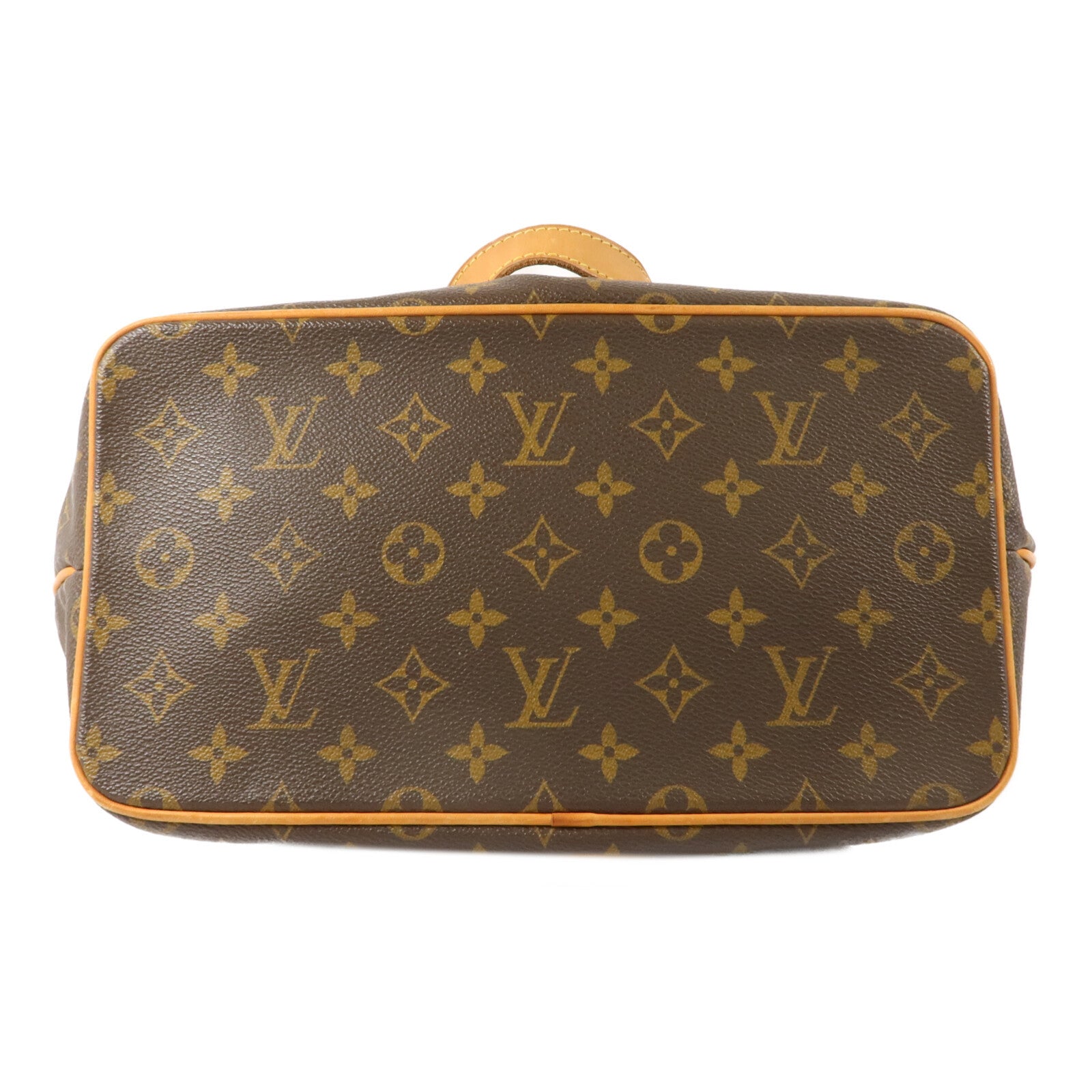 LOUIS VUITTON Monogram Palermo PM金扣手挽肩背兩用袋棕色