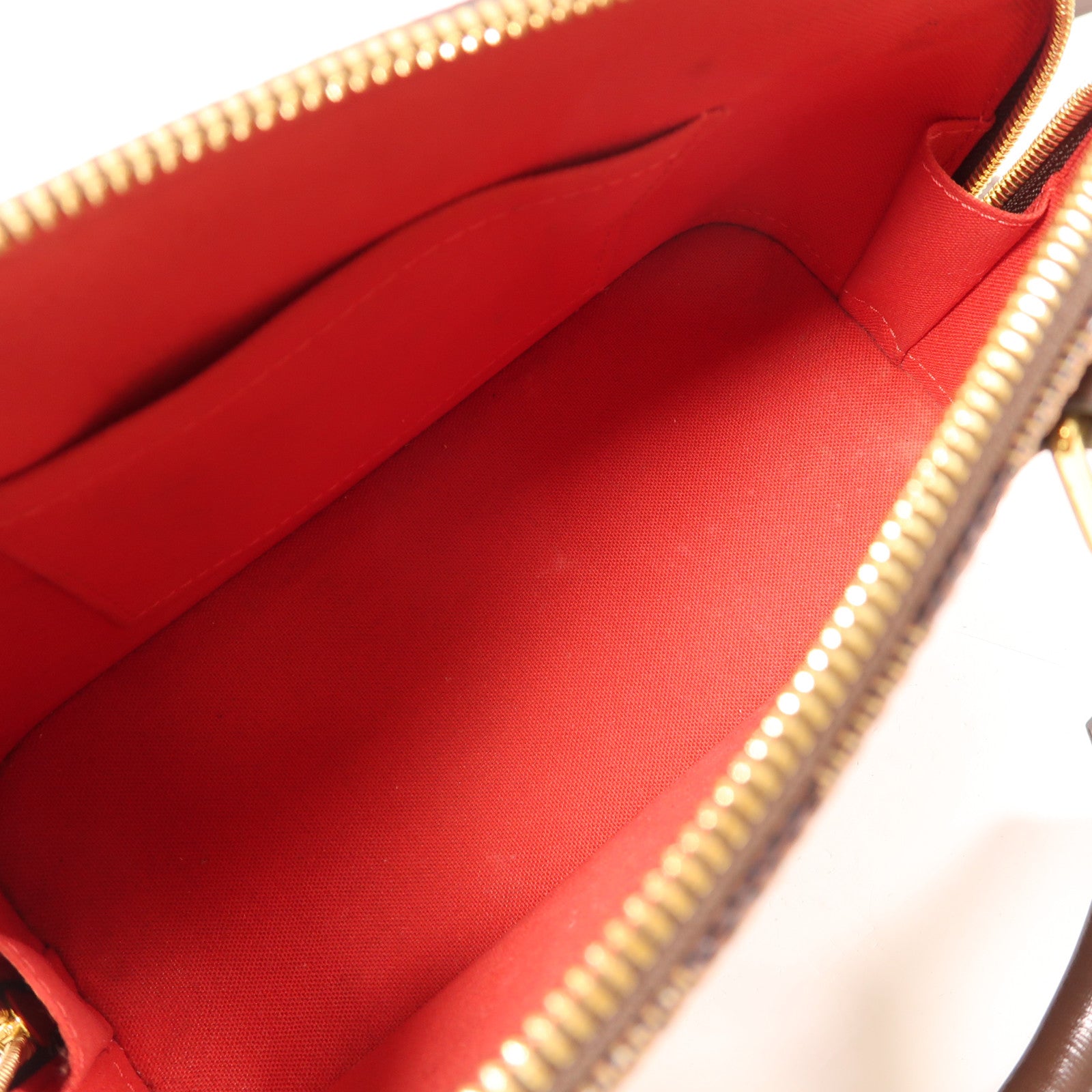 LOUIS VUITTON Damier Alma BB金扣手挽肩背兩用袋棕色