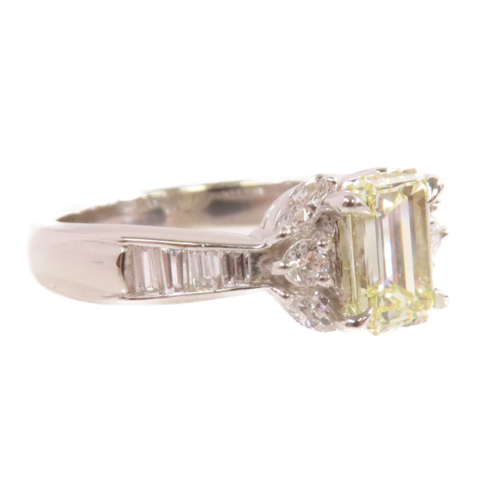JEWELRY PT900鉑金/1.033ct鑚石/0.5ct鑚石Diamond Ring戒指US#6