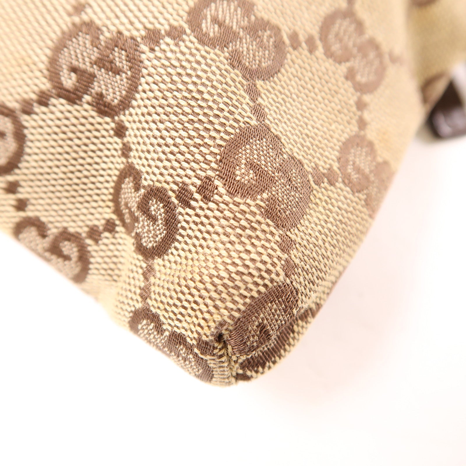 GUCCI 帆布Waist Bag銀扣腰包啡色