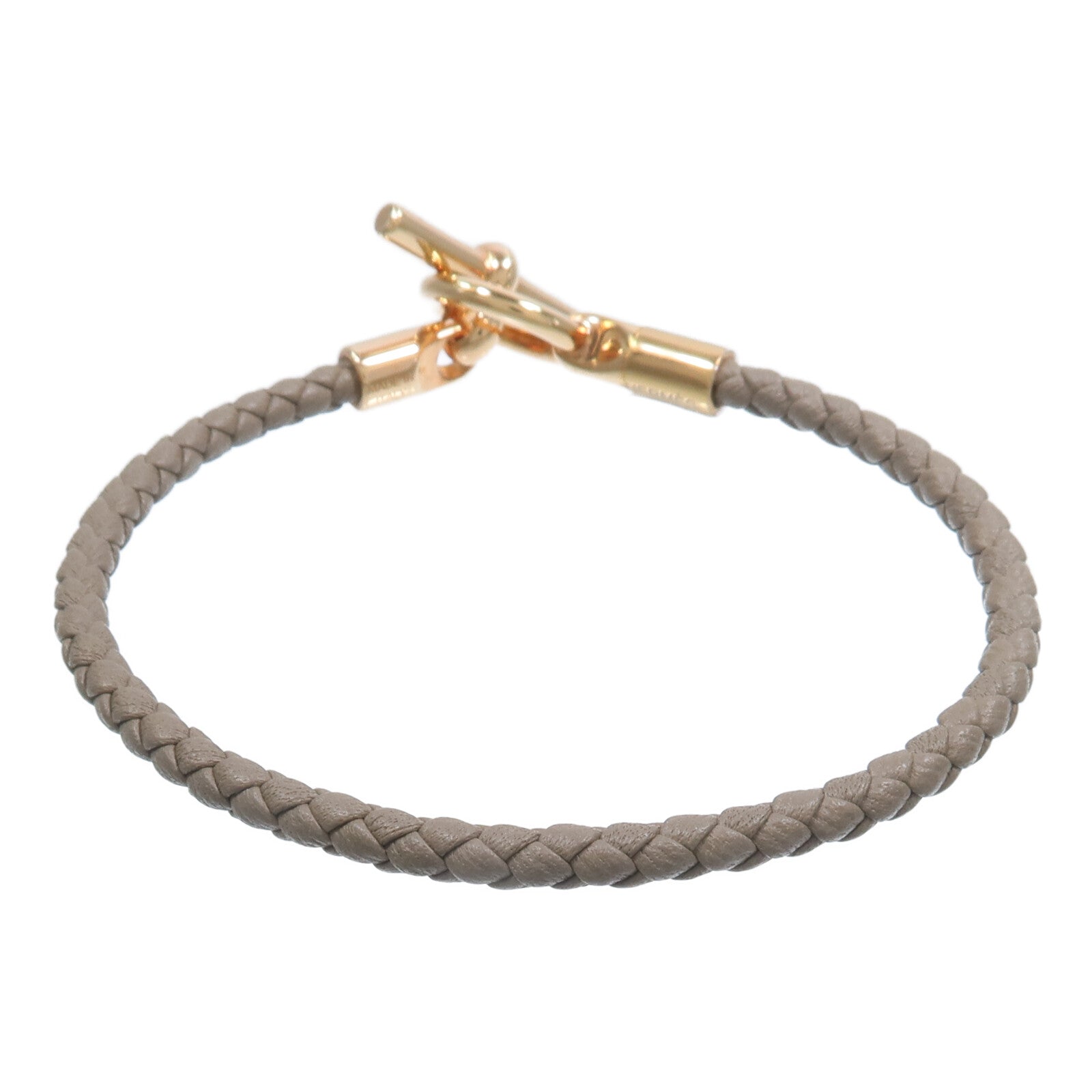 HERMES Swift皮革Glenan Bracelet手鏈Etoupe