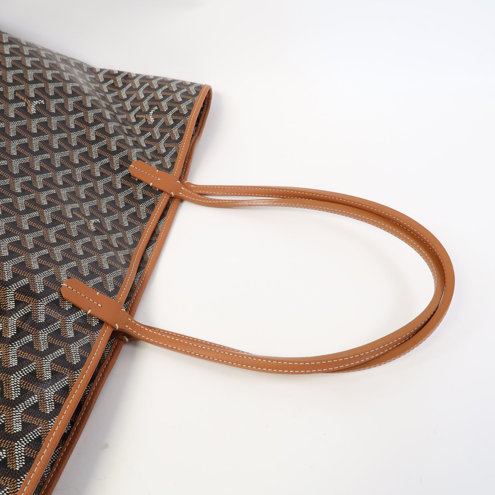 GOYARD 塗層帆布Tote Bag銀扣手挽袋黑色/啡色