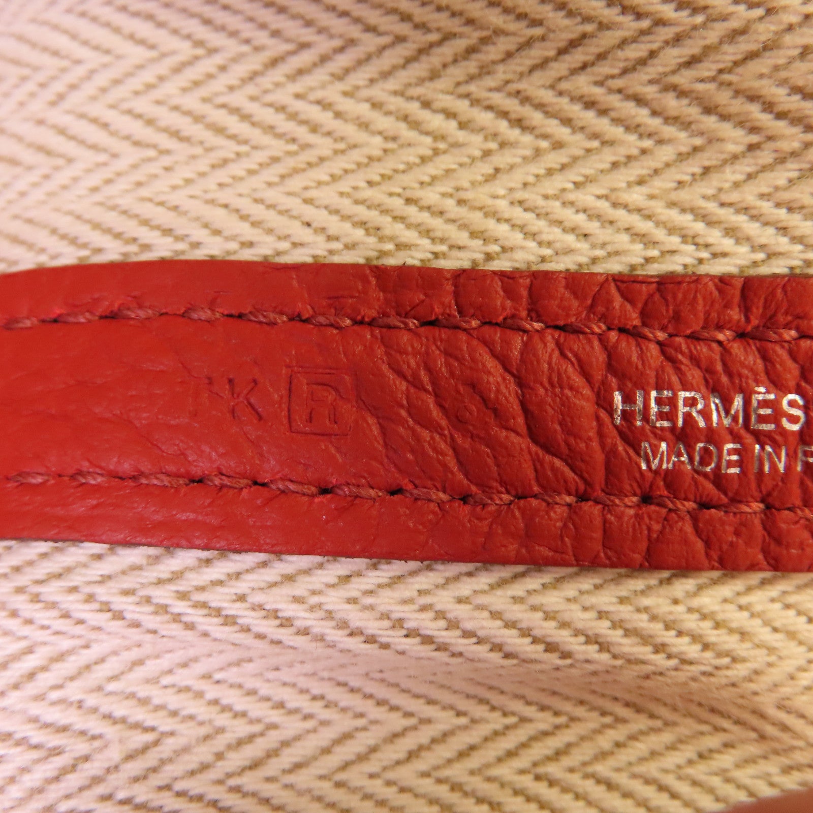 HERMES Negonda皮革Garden Party PM Tote Bag銀扣手挽袋Terre Battue紅土色