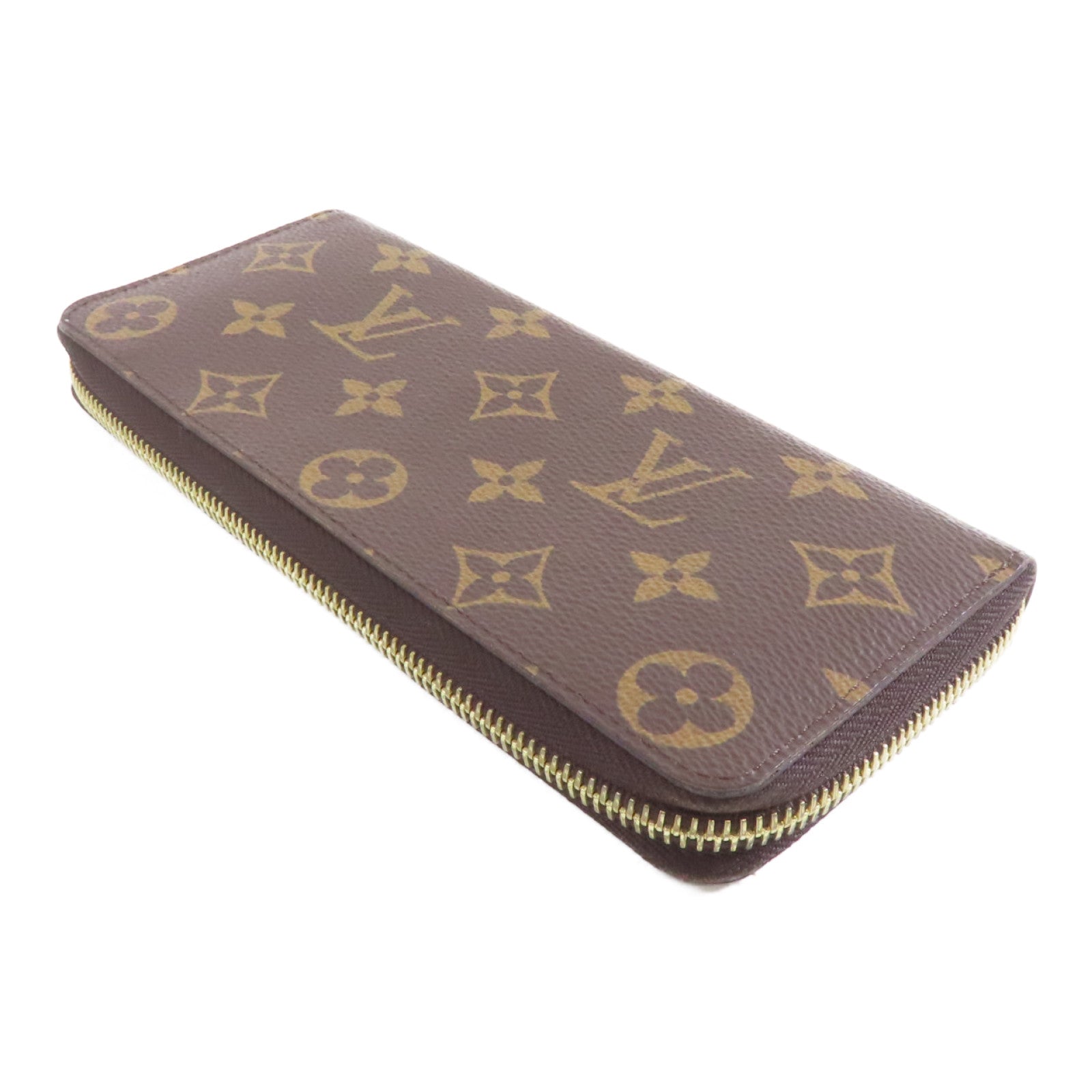 LOUIS VUITTON Monogram Clemence Wallet金扣長錢包棕色/粉紅色
