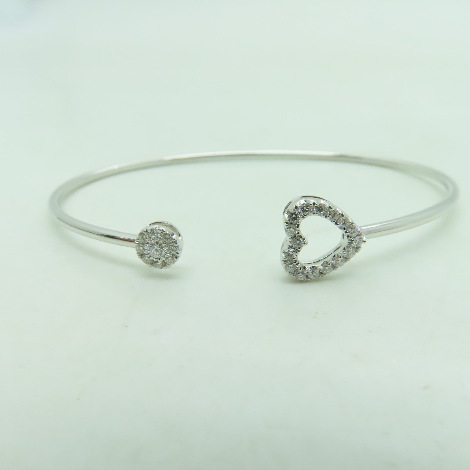 JEWELRY 【激減優惠】18K白金0.21ct鑽石Bangle手鐲銀色