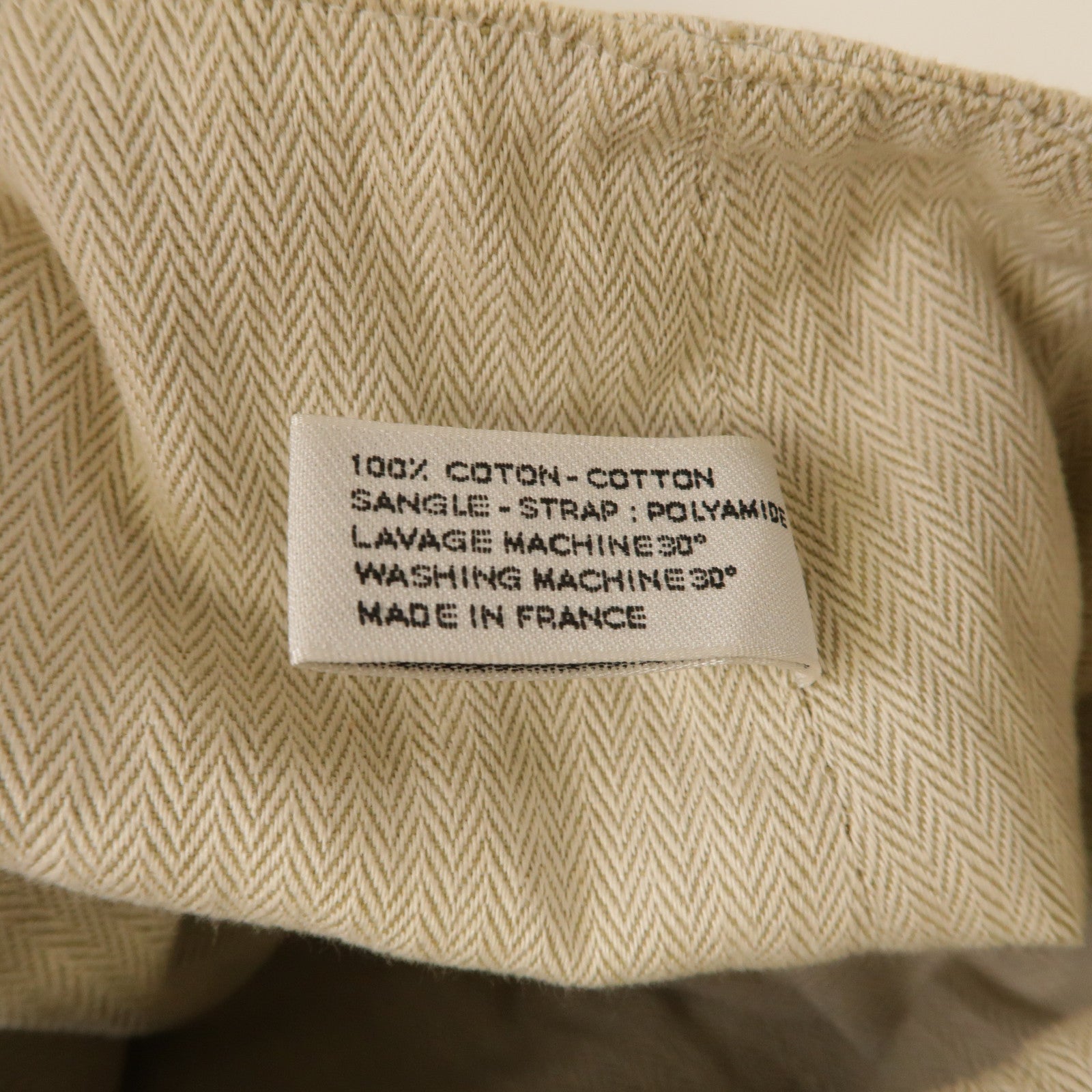 HERMES 帆布Boxing Bag銀扣肩背袋米色