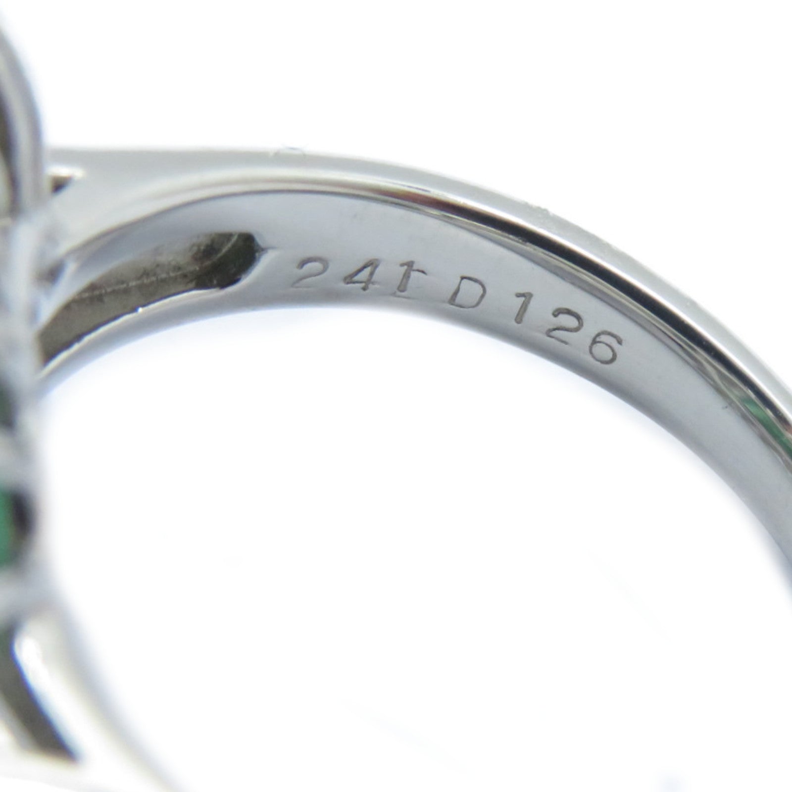 JEWELRY 【激減優惠】PT850鉑金Emerald Diamond Ring 2.41ct綠寶石/1.26ct鑽石戒指US#5.75