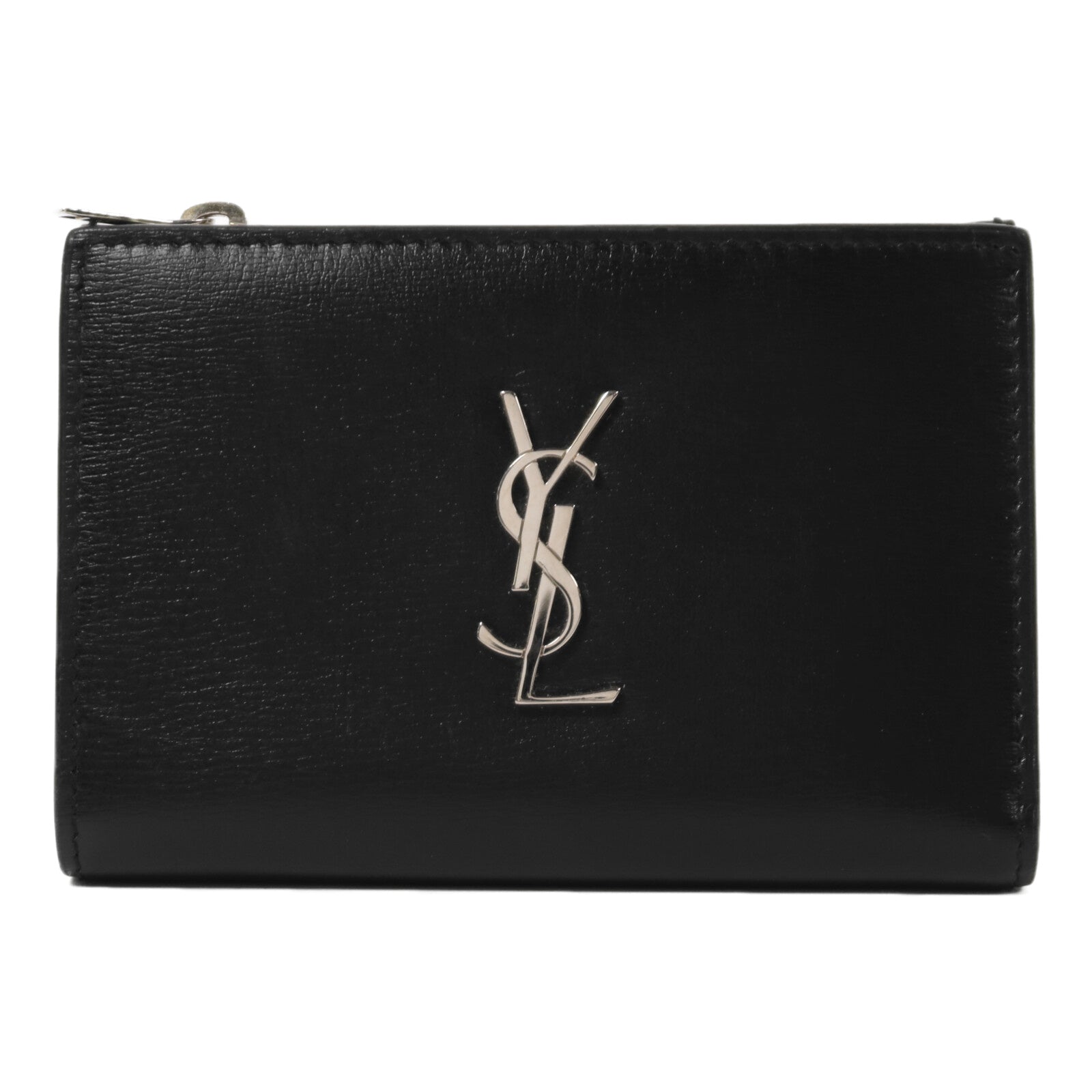 SAINT LAURENT 牛皮皮革Wallet銀扣錢包