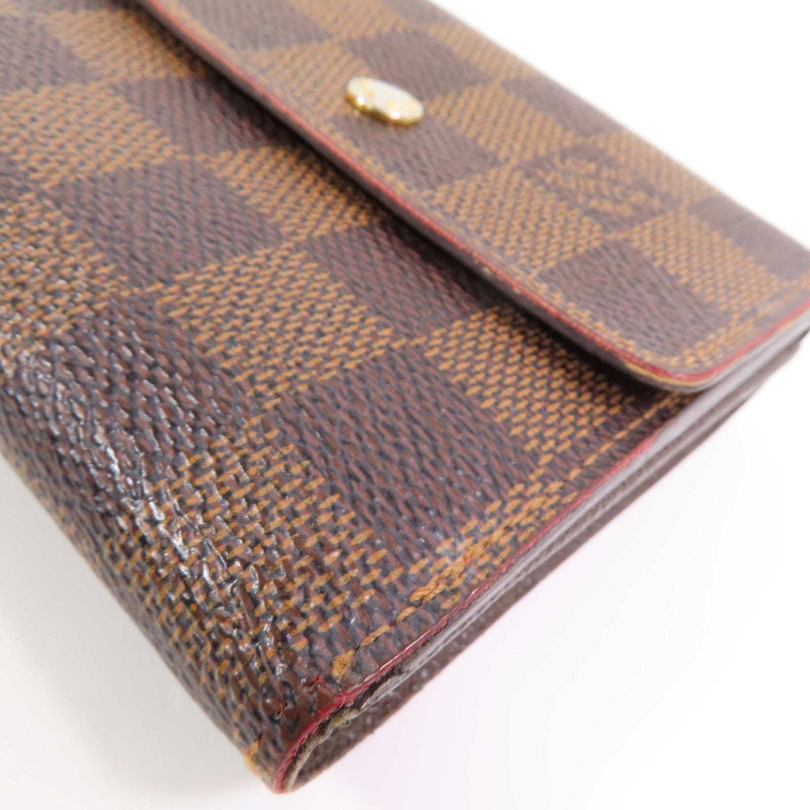 LOUIS VUITTON 【激減優惠】Damier Porte Monnaie Viennois金扣短錢包