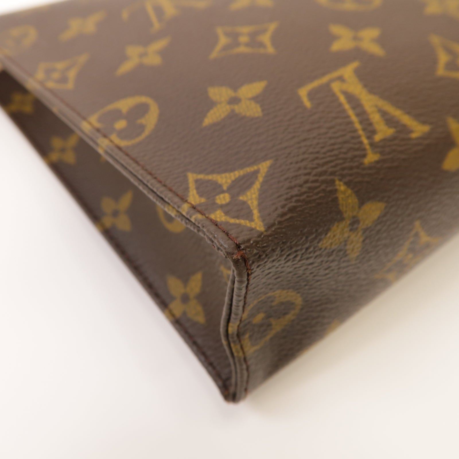 LOUIS VUITTON 【激減優惠】Monogram Clutch Bag金扣手拿包啡色