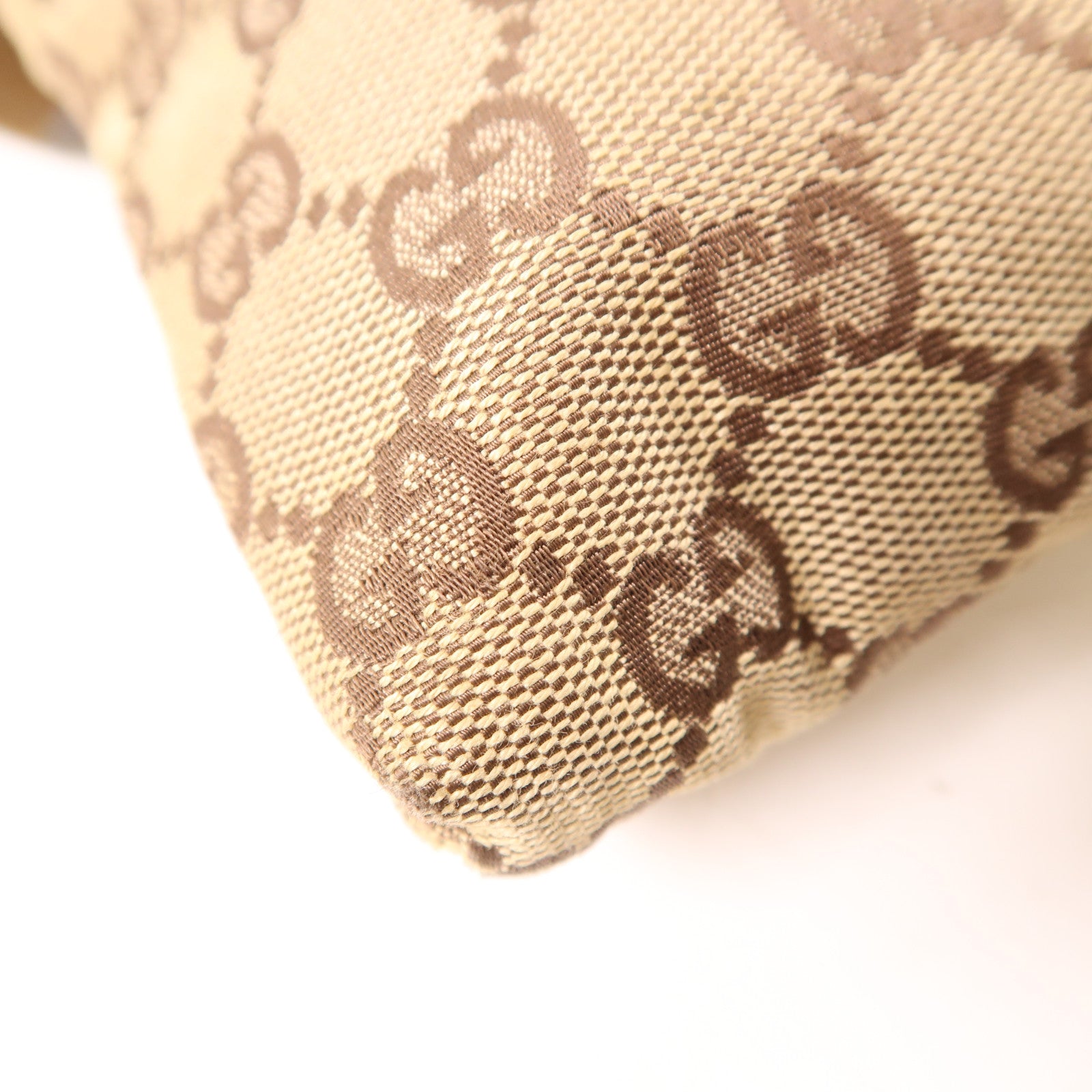 GUCCI 帆布Waist Bag銀扣腰包啡色