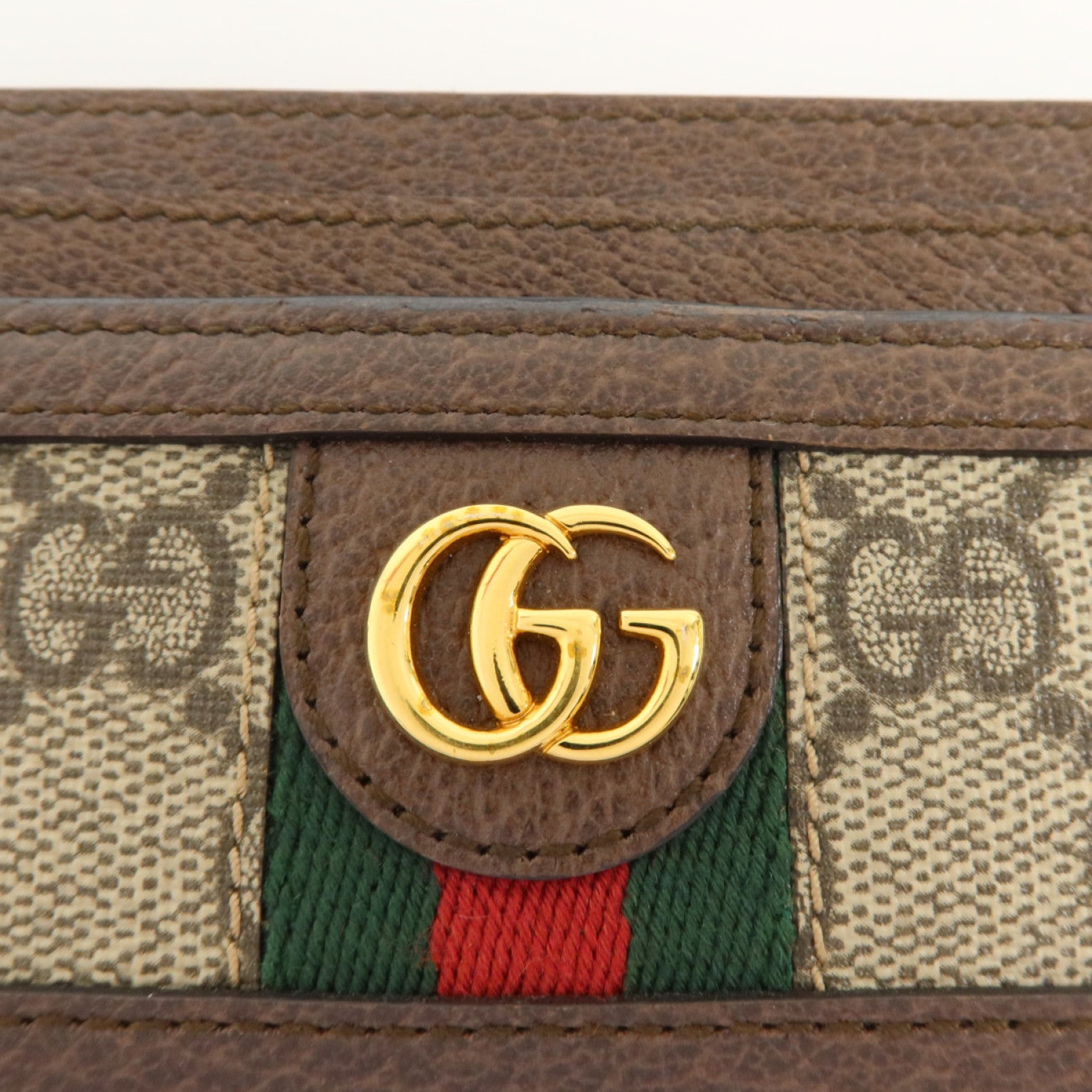 GUCCI 塗層帆布/牛皮皮革Ophidia GG卡片套