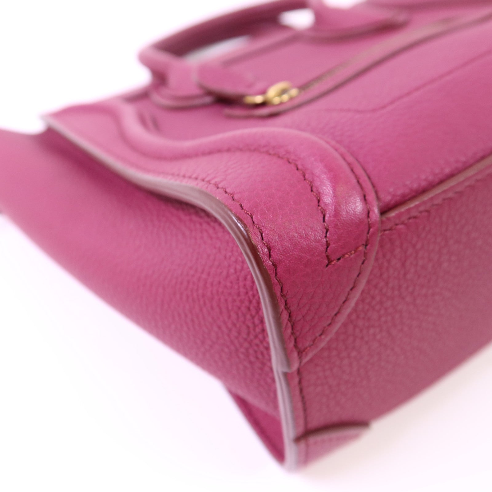 CELINE 牛皮皮革Nano Luggage金扣手挽肩背兩用袋