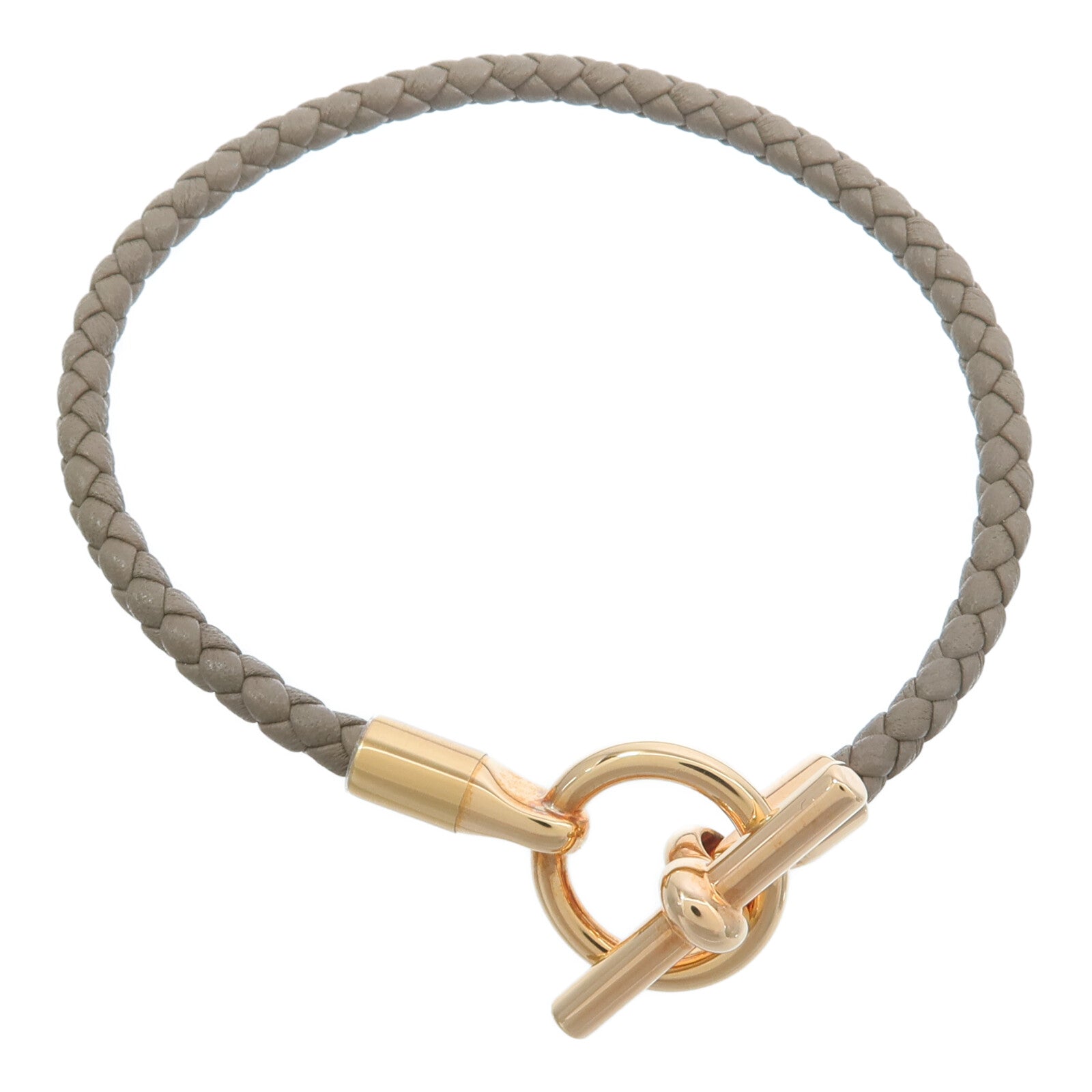 HERMES Swift皮革Glenan Bracelet手鏈Etoupe