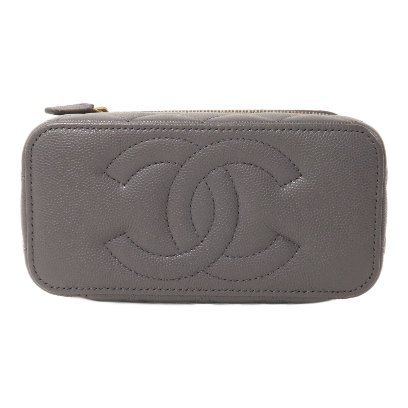 CHANEL 牛皮皮革Top Handle Vanity Case鏈帶手挽肩背兩用袋