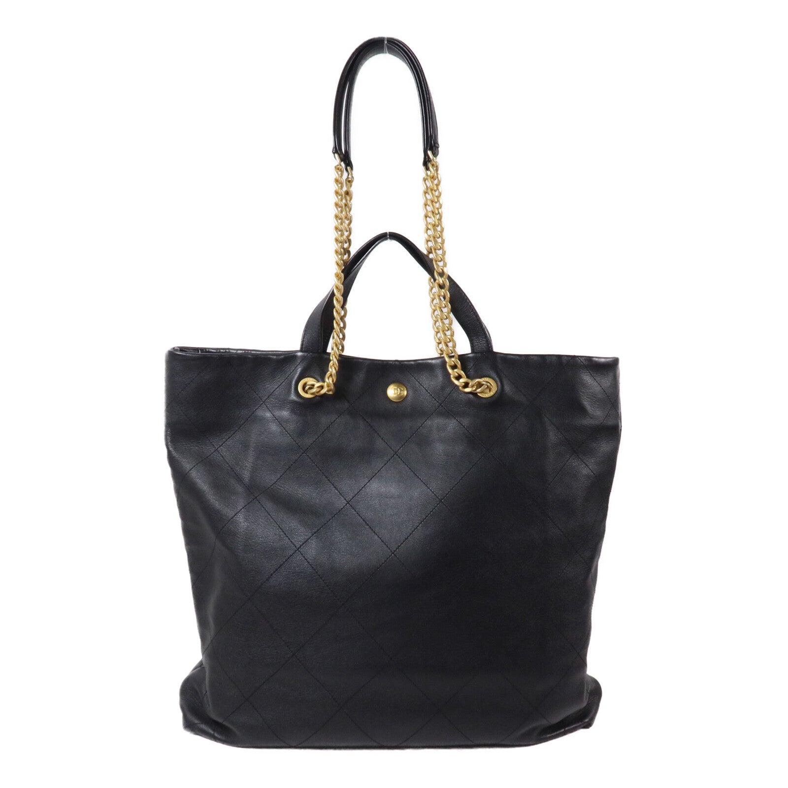 CHANEL 羊皮皮革Mood Shopping Tote鏈帶手挽肩背兩用袋
