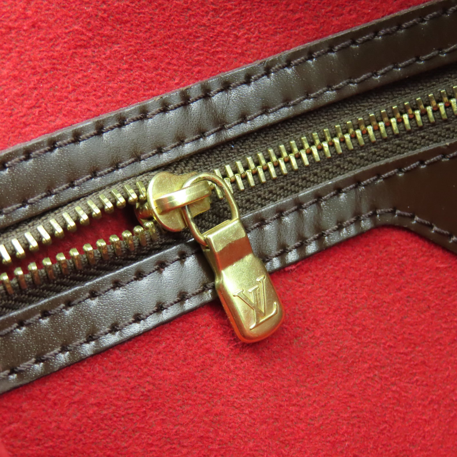 LOUIS VUITTON **【激減優惠】Damier Ebene Hampstead MM金扣肩背袋啡色