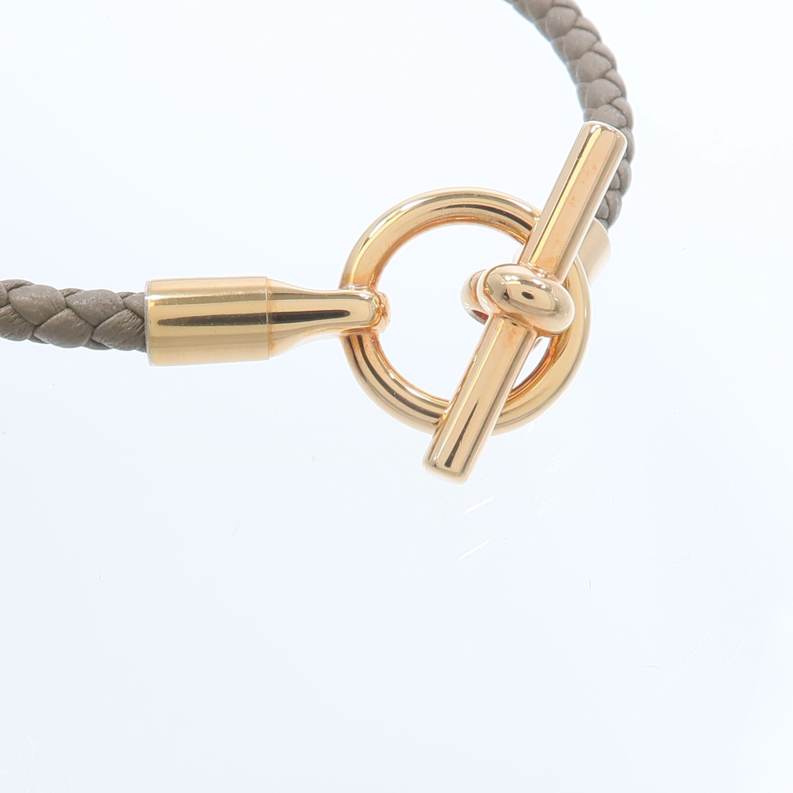 HERMES Swift皮革Glenan Bracelet手鏈Etoupe