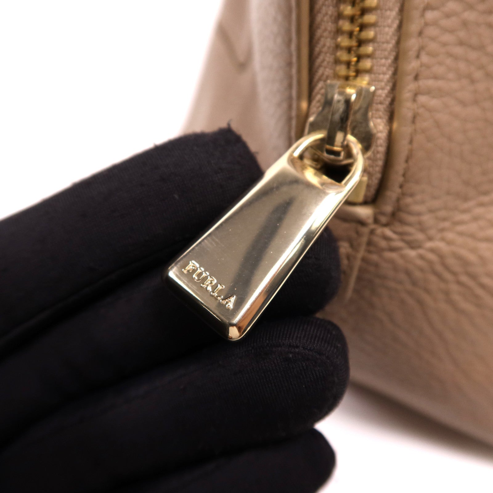 Furla 牛皮皮革Hand Bag金扣肩背袋