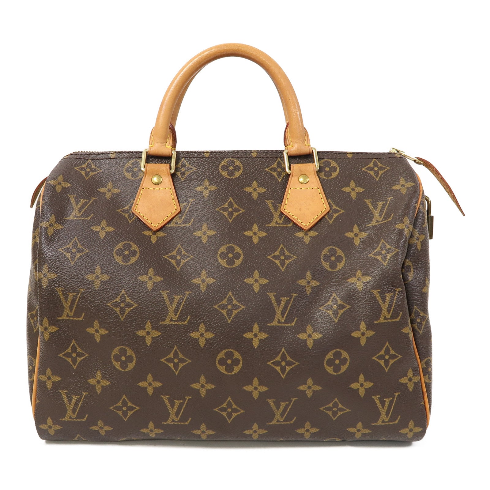 LOUIS VUITTON Monogram Speedy 30金扣手挽袋啡色