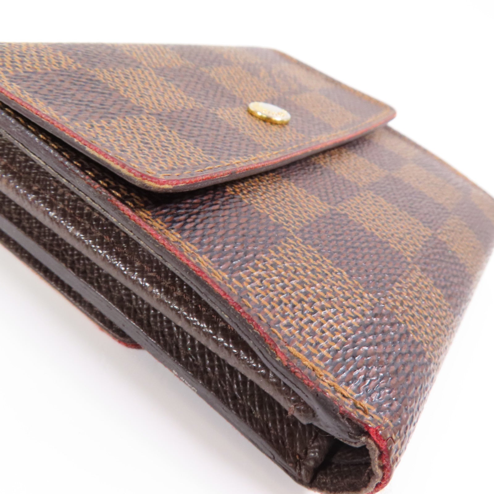 LOUIS VUITTON 【激減優惠】Damier Porte Monnaie Viennois金扣短錢包