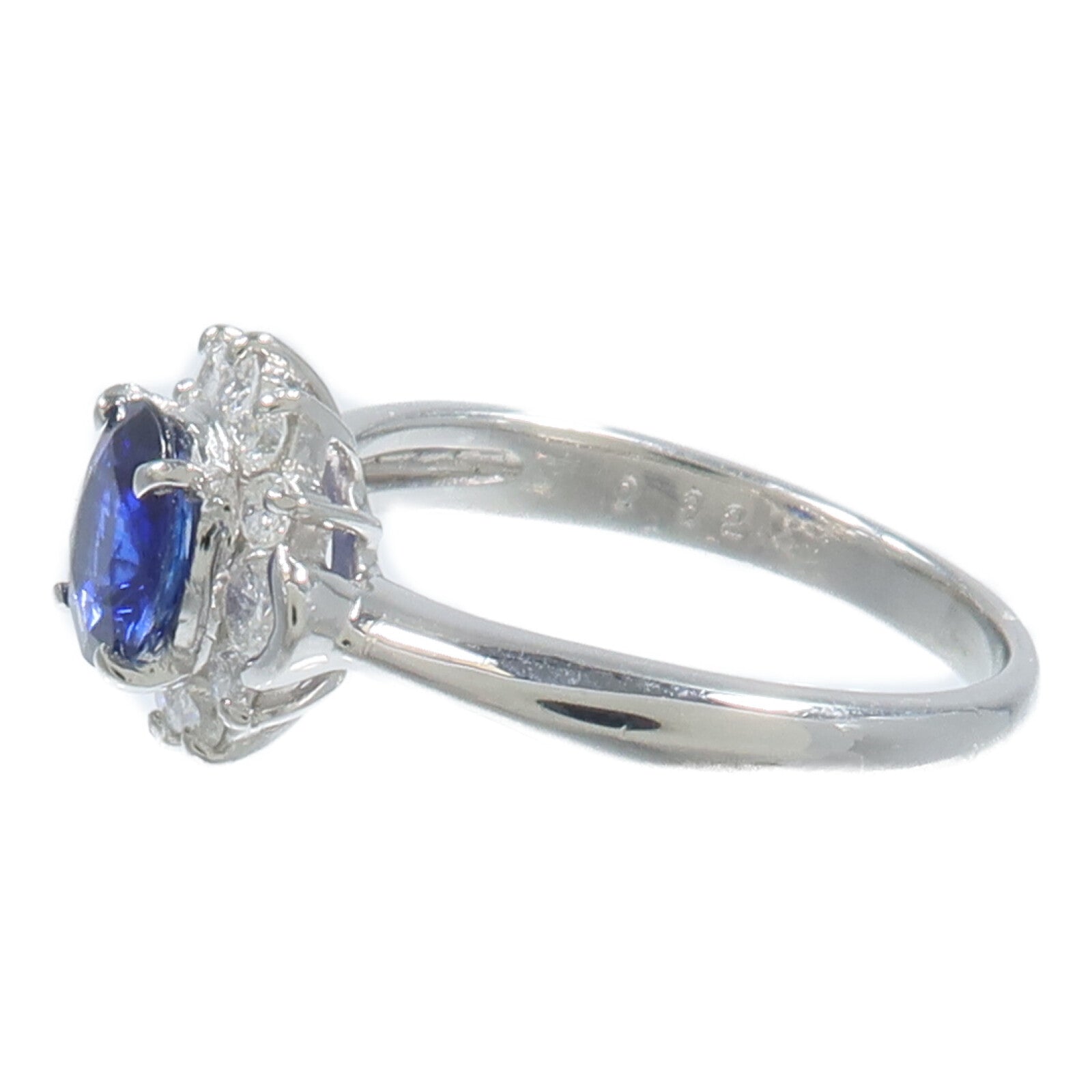 JEWELRY PT900鉑金Sapphire Diamond Ring藍寶石/鑽石戒指