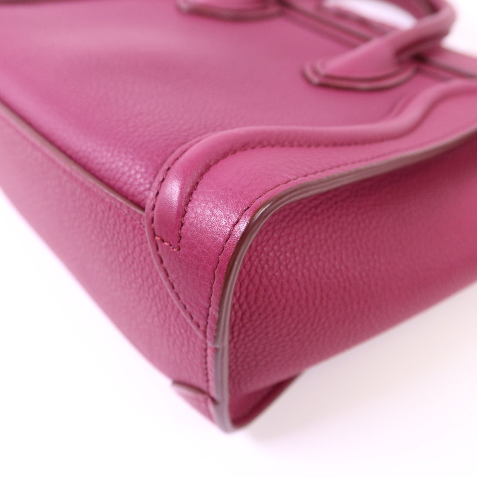 CELINE 牛皮皮革Nano Luggage金扣手挽肩背兩用袋