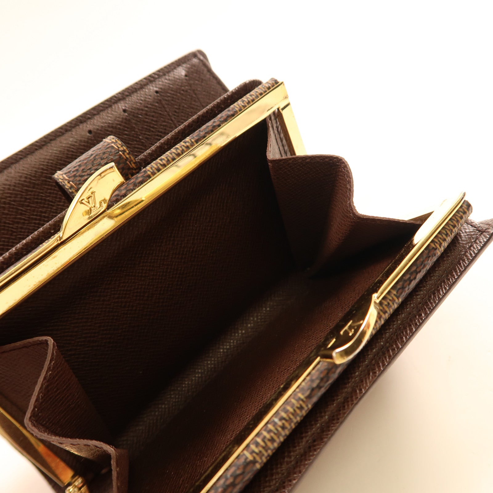 LOUIS VUITTON Damier Portefeuille Viennois Wallet金扣錢包