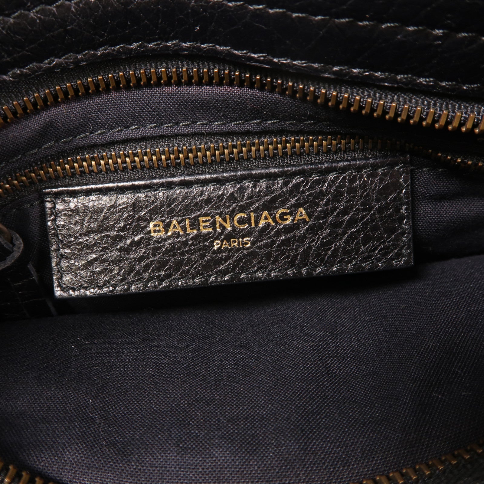 BALENCIAGA 牛皮皮革Mini City手挽肩背兩用袋黑色