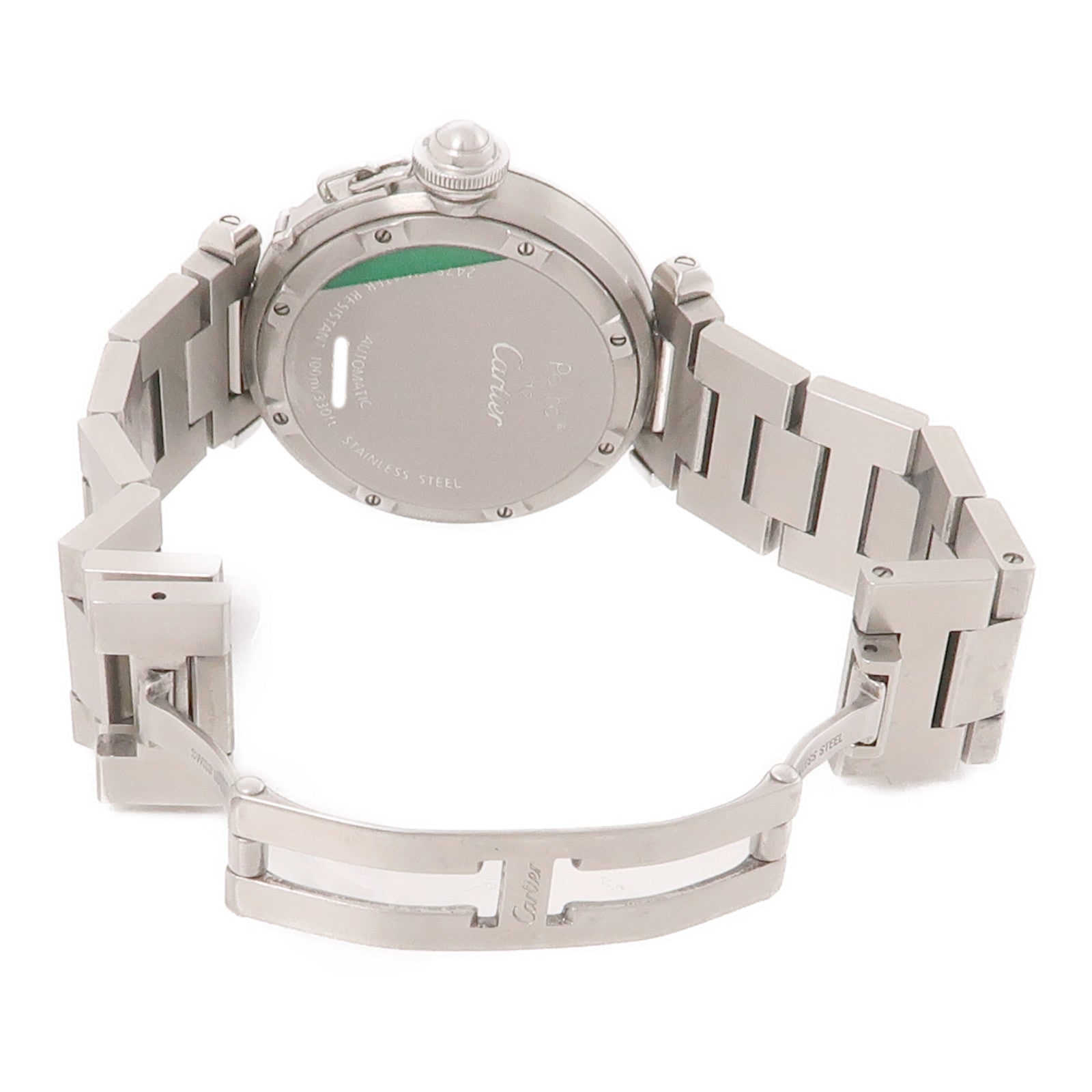 CARTIER Pasha不鏽鋼手錶自動機芯白色