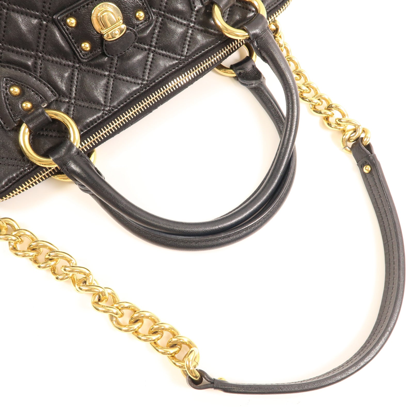 MARC JACOBS 皮革Shoulder Bag金扣手挽肩背兩用袋