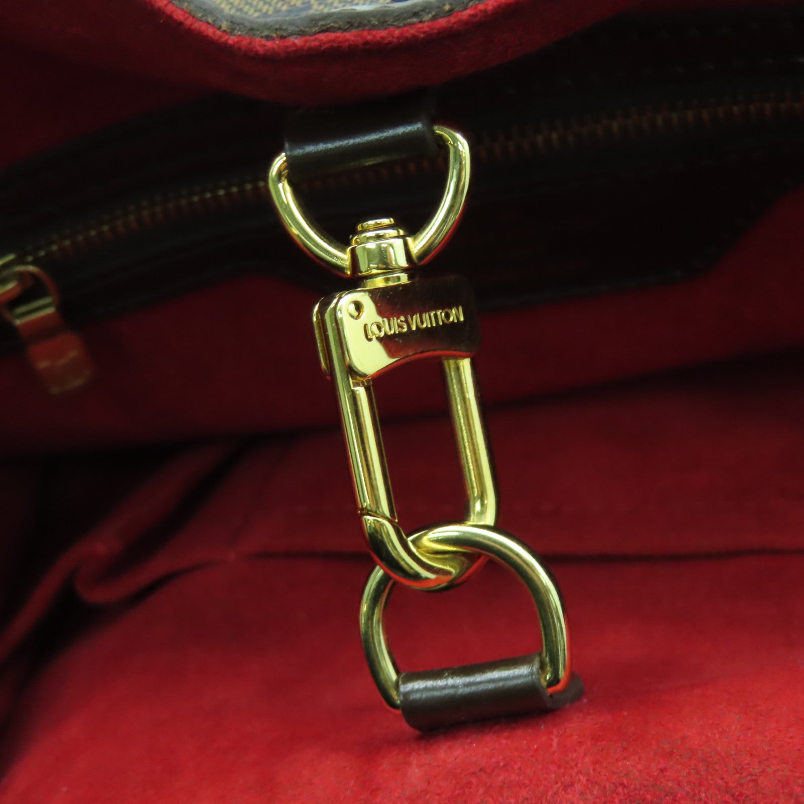LOUIS VUITTON **【激減優惠】Damier Ebene Hampstead MM金扣肩背袋啡色