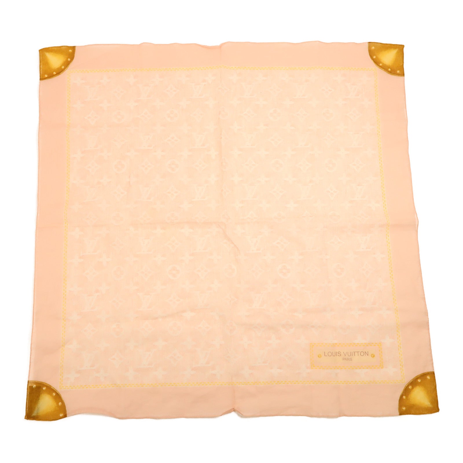 LOUIS VUITTON LV Scarf Silk Pink/Yellow